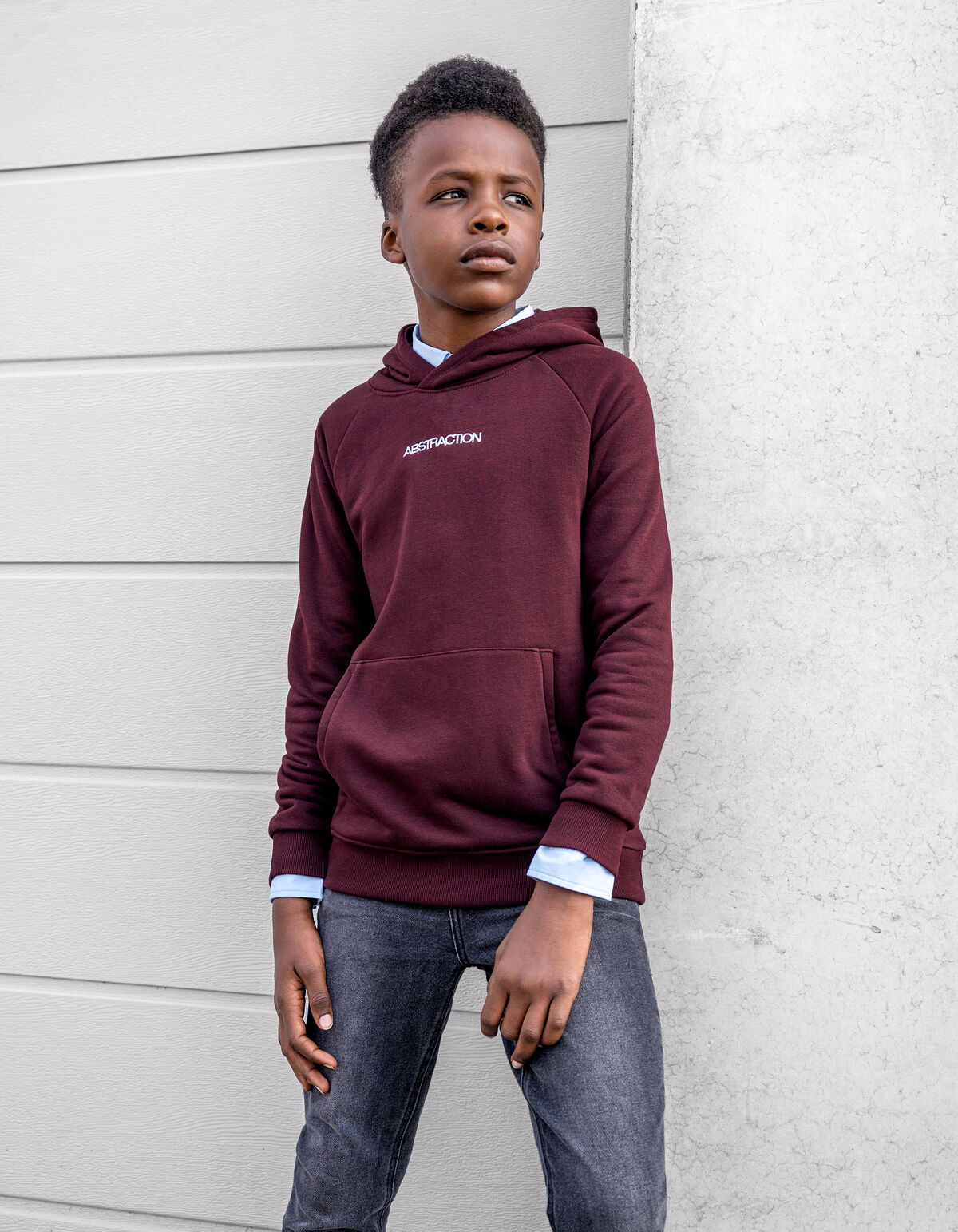 Geborduurde Hoodie Donkerrood SHOEBY BOYS