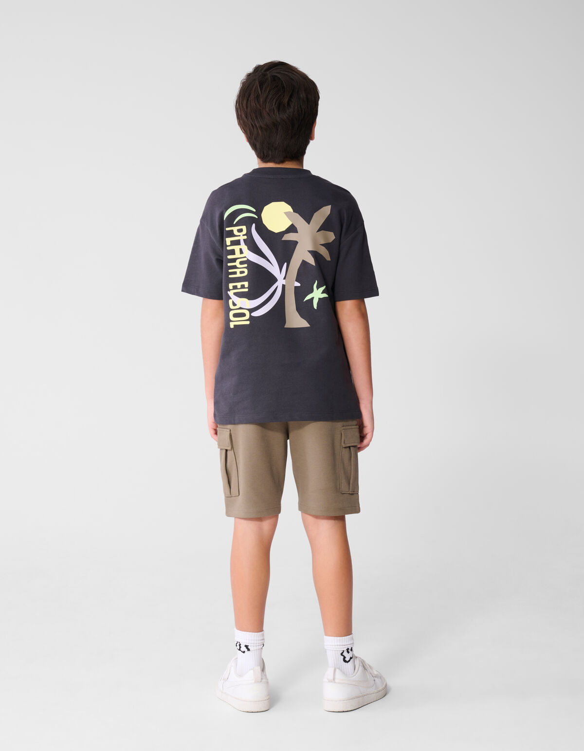 Playa Artwork T-shirt Donkergrijs SHOEBY BOYS