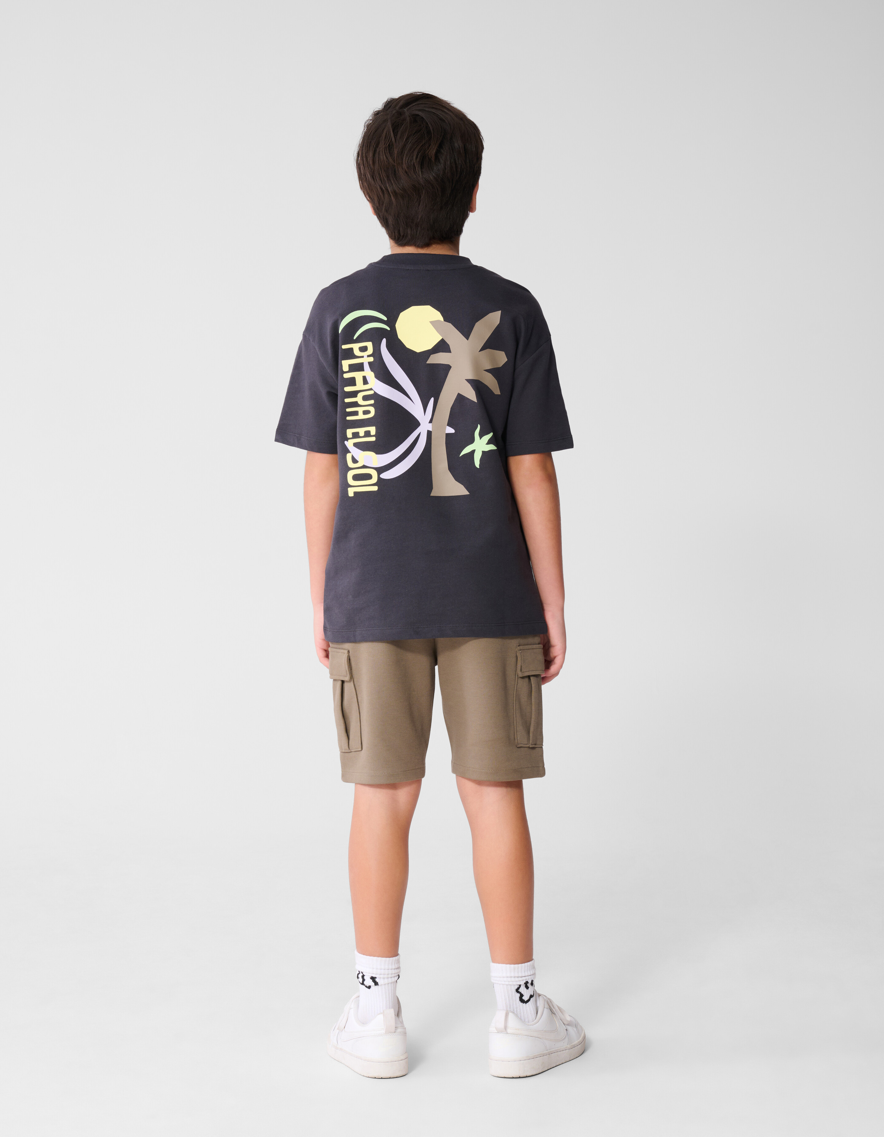 Playa Artwork T-shirt Donkergrijs SHOEBY BOYS