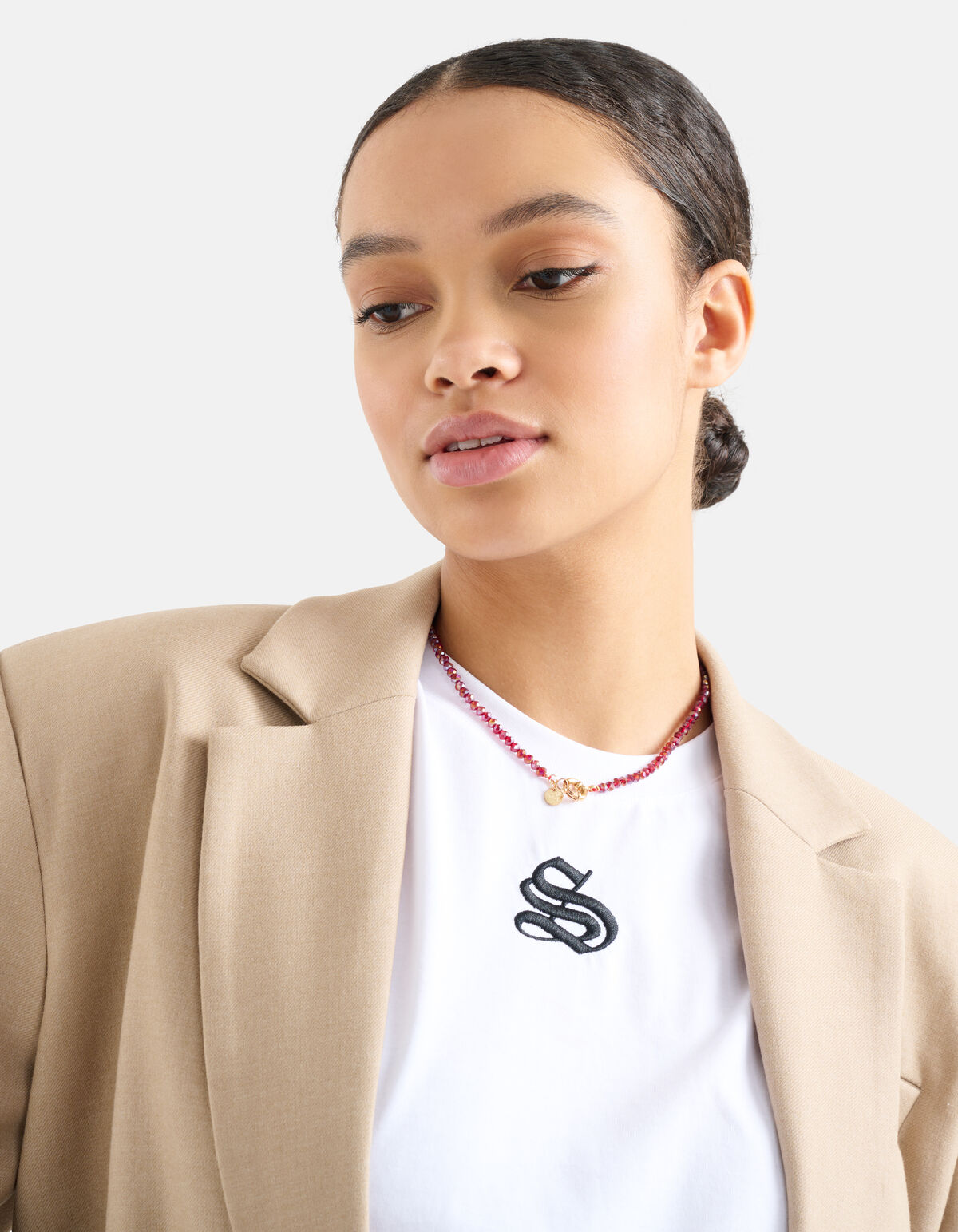 Beaded Ketting Paars SHOEBY ACCESSOIRES