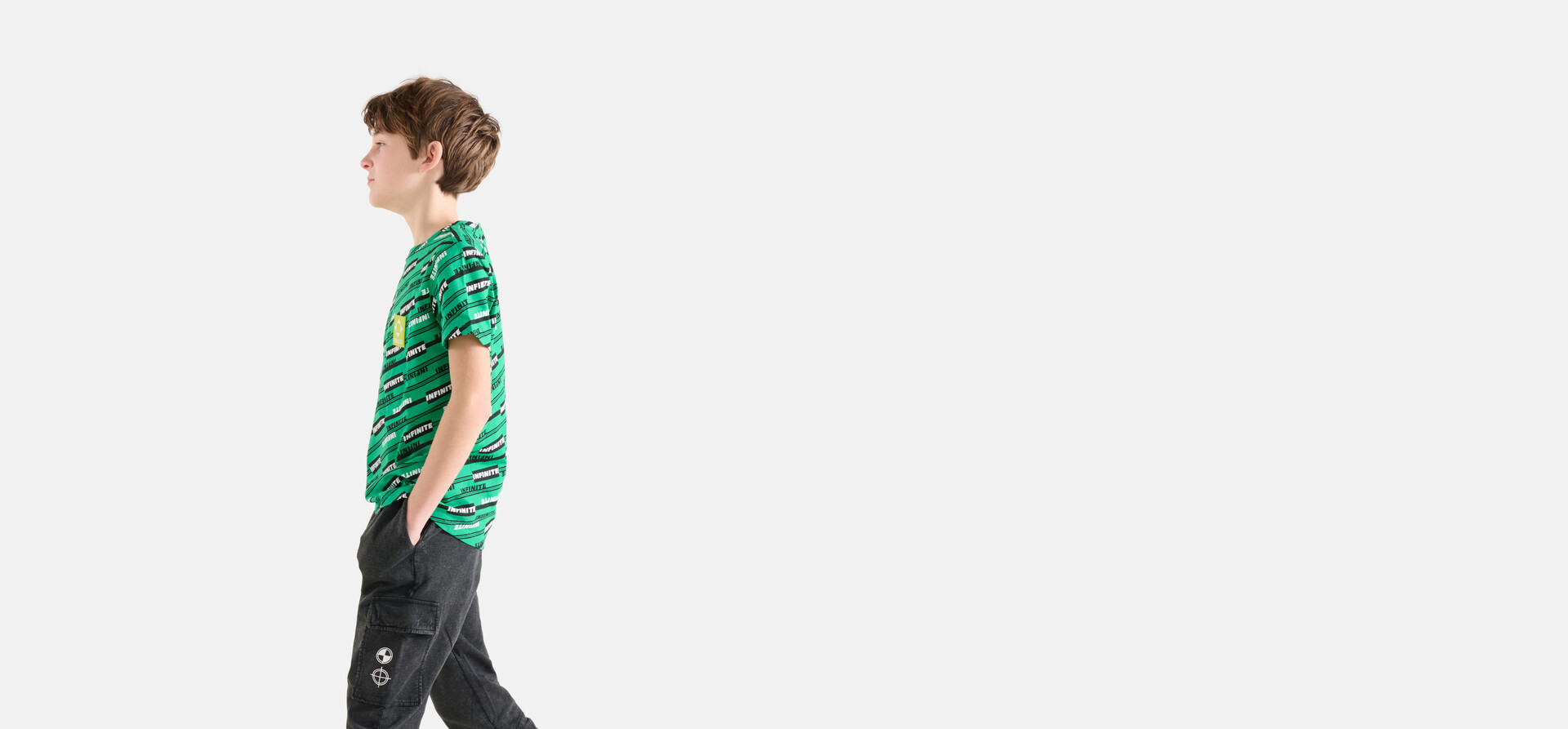 Tekst T-shirt Groen SHOEBY BOYS