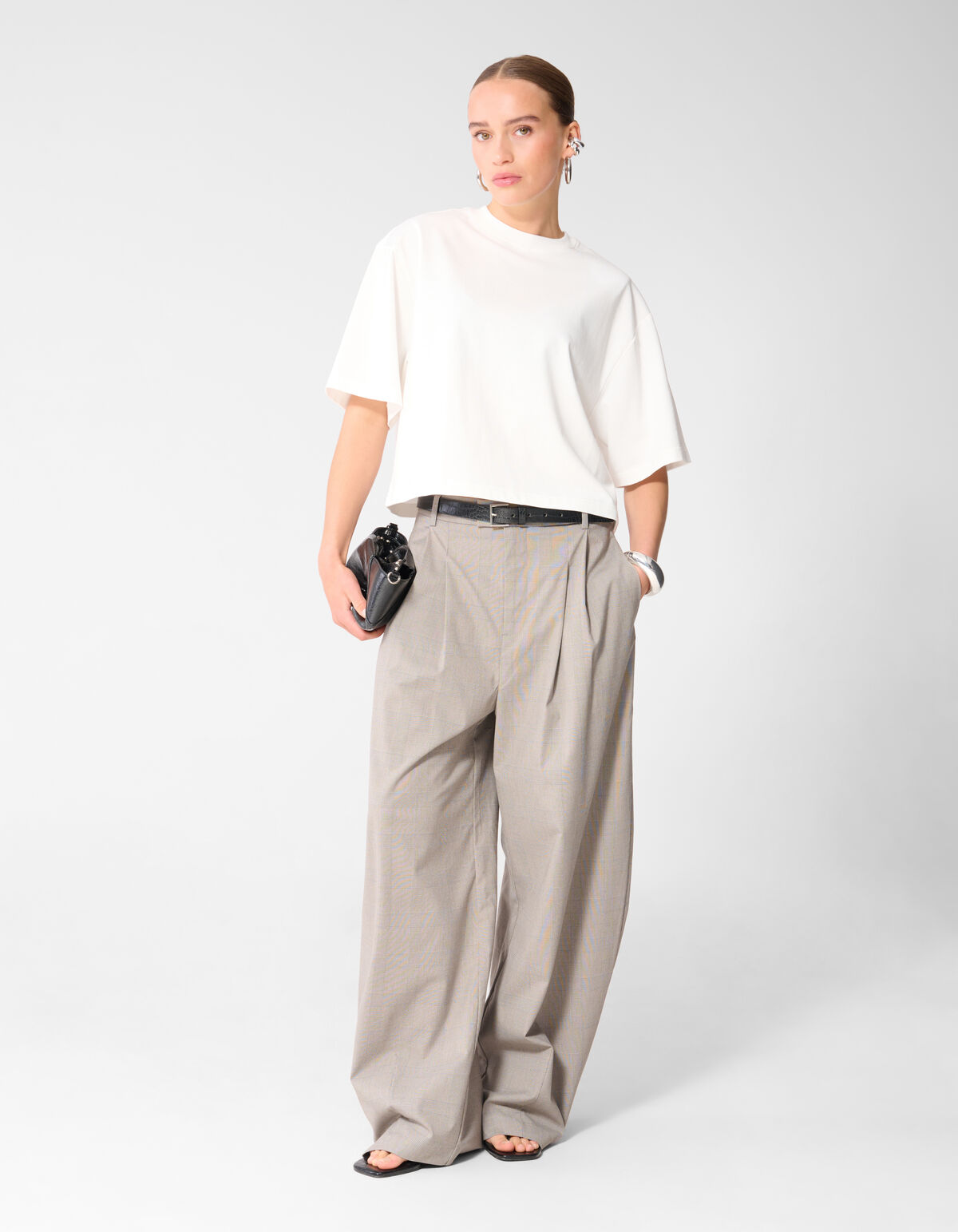 Big Shoulder T-shirt Wit SHOEBY WOMEN
