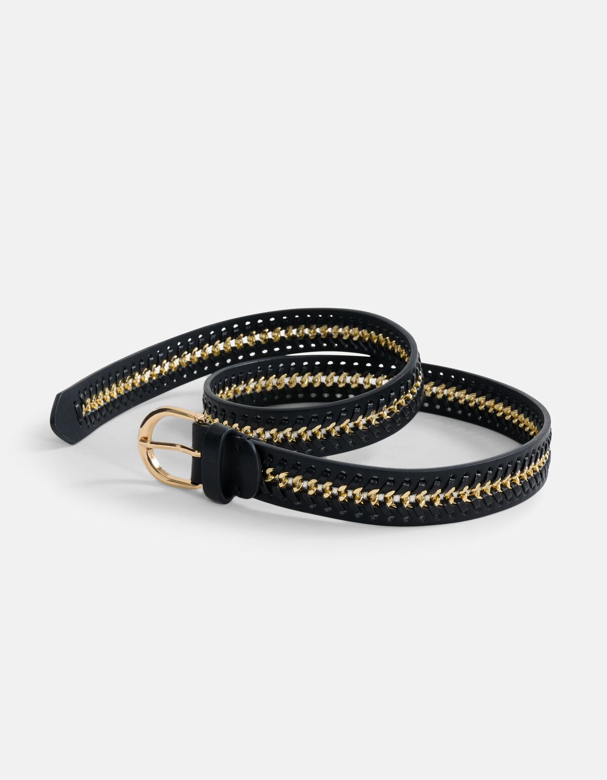 Braided Chain Riem Zwart SHOEBY ACCESSOIRES