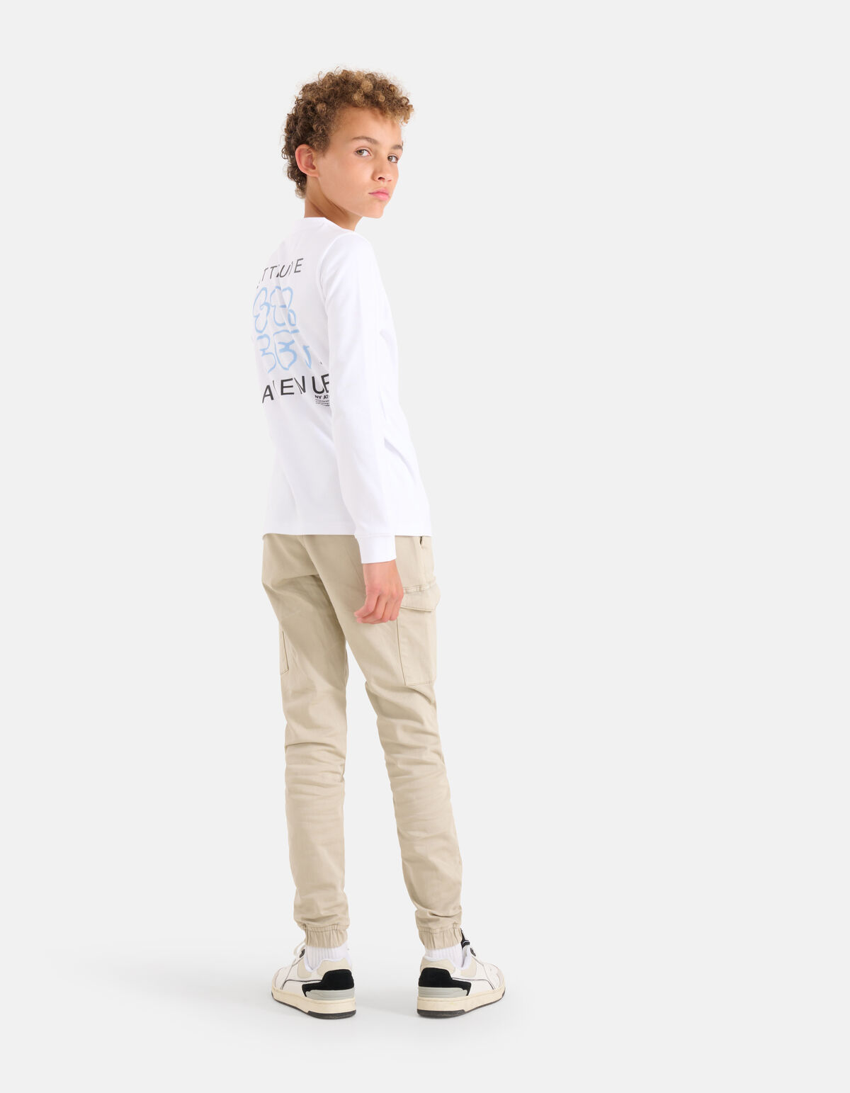 Grafisch Longsleeve Wit SHOEBY BOYS
