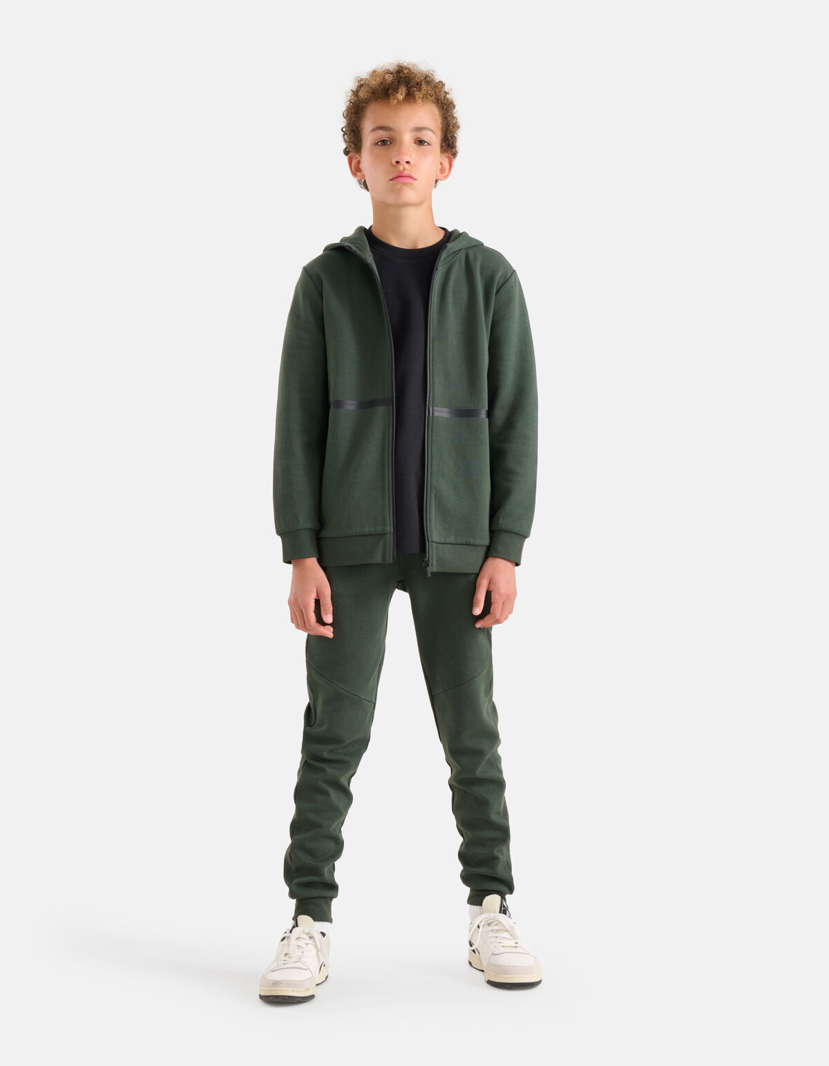 Regular Fit Broek Donkergroen SHOEBY BOYS