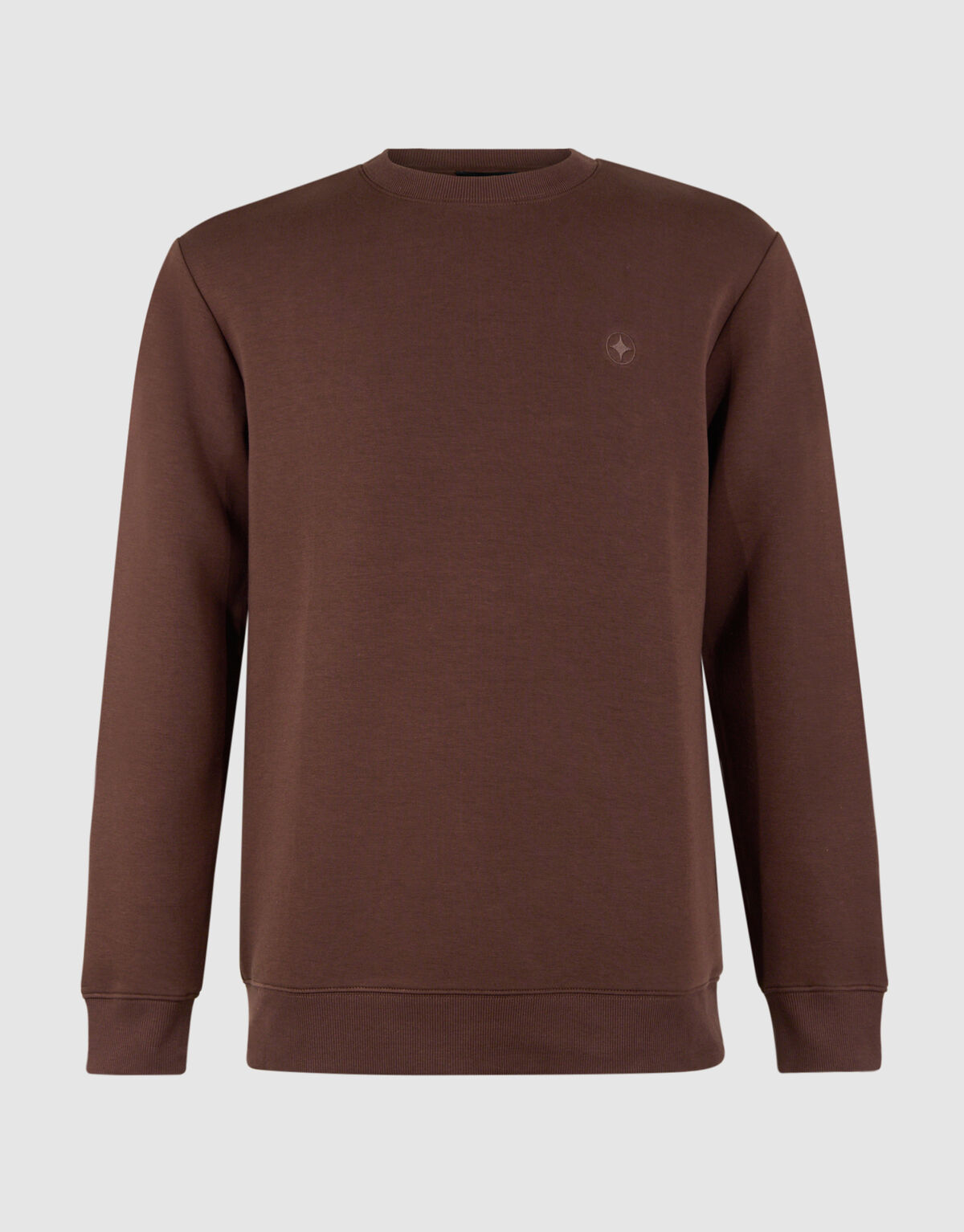 Spark Embroidery Sweater Donkerbruin SHOEBY MEN