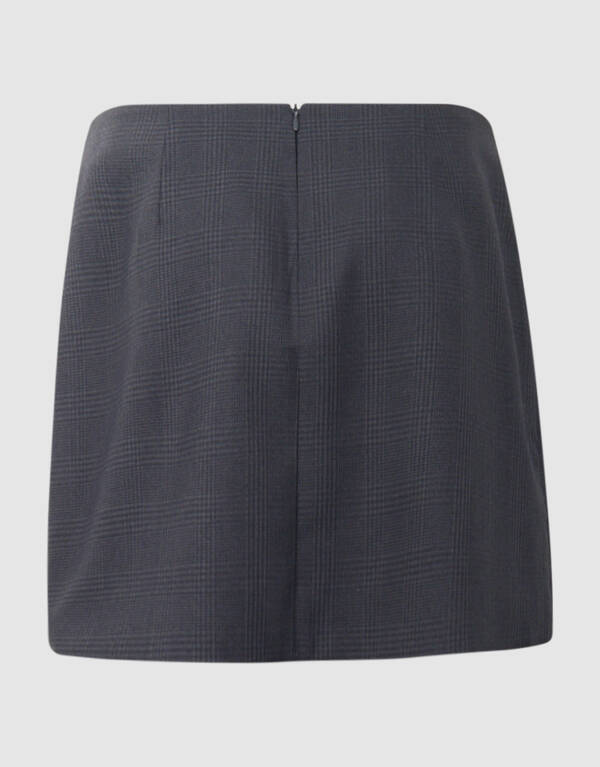 Ruiten Mini Rok Donkergrijs SHOEBY WOMEN
