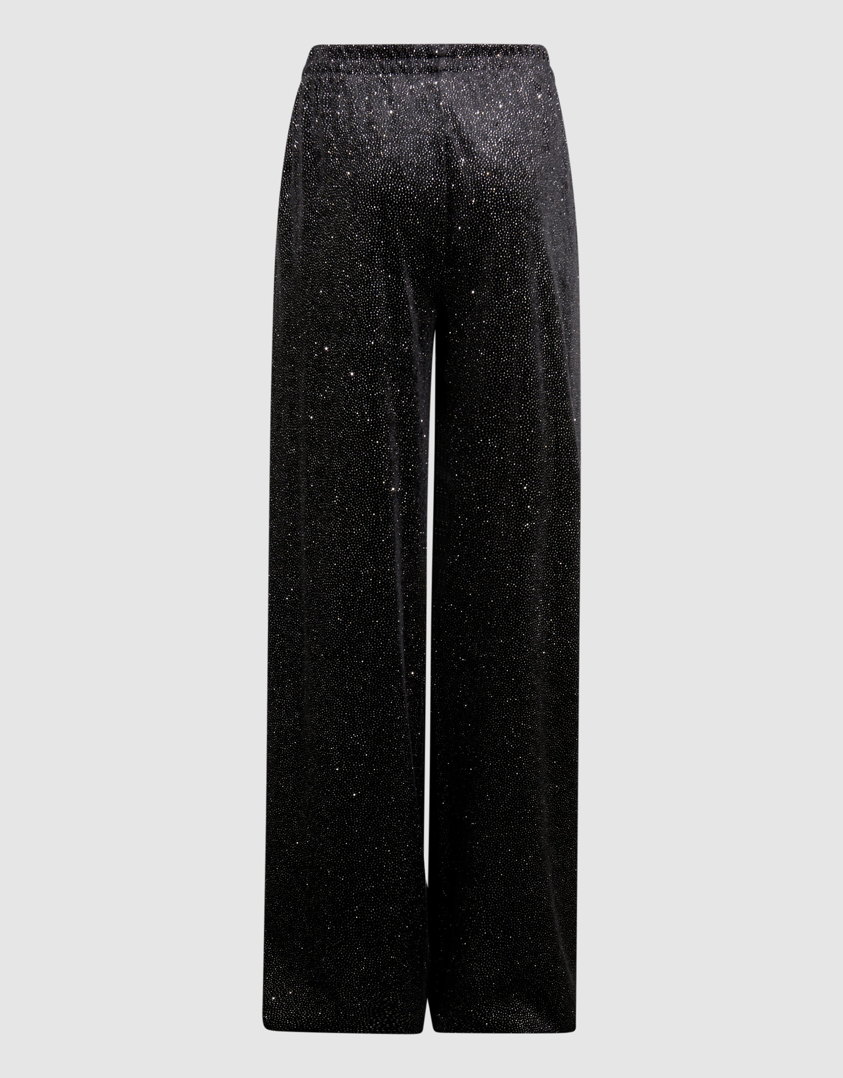 Velvet Wide Leg Broek Zwart SHOEBY GIRLS
