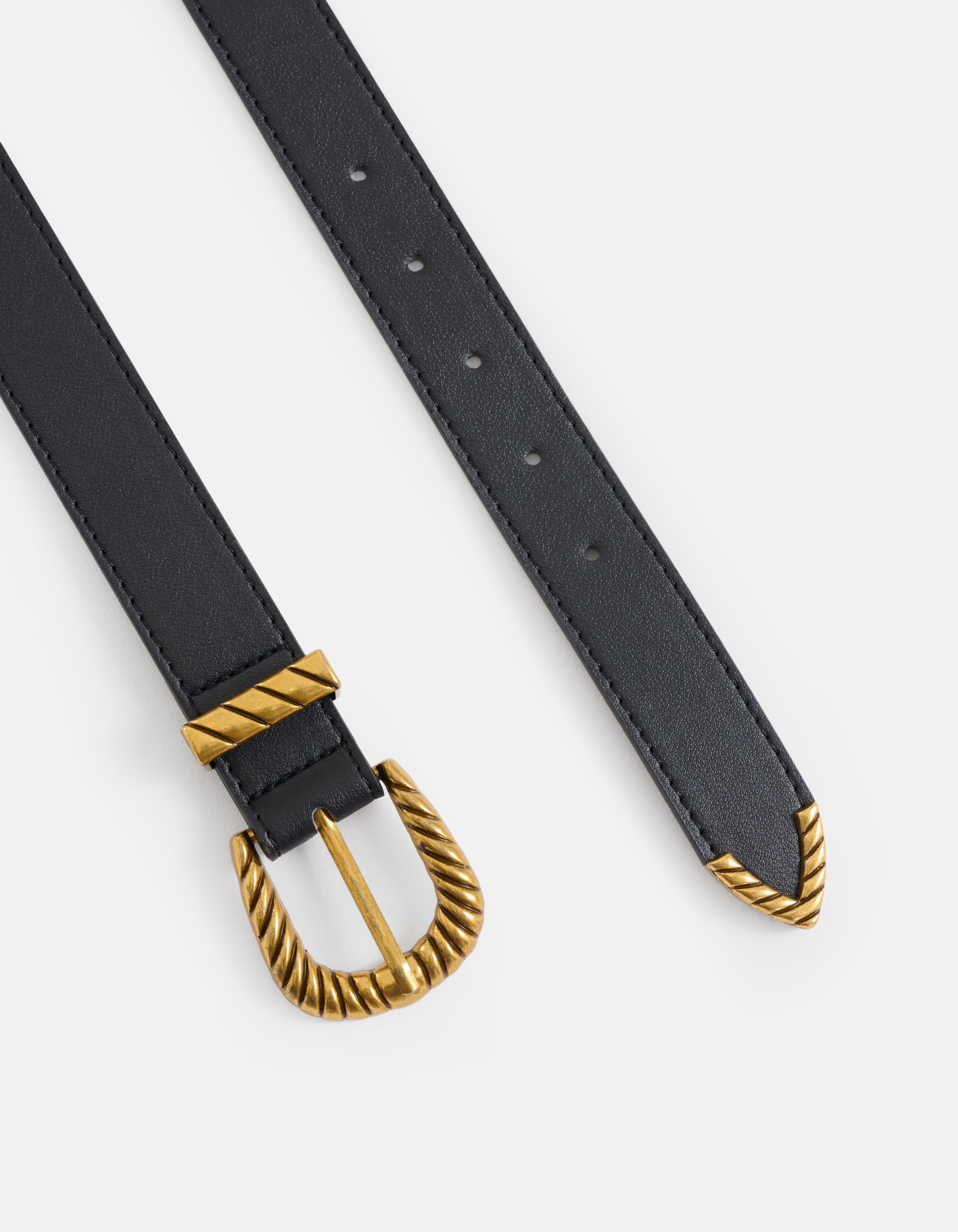 Striped Gesp Riem Goud SHOEBY ACCESSOIRES
