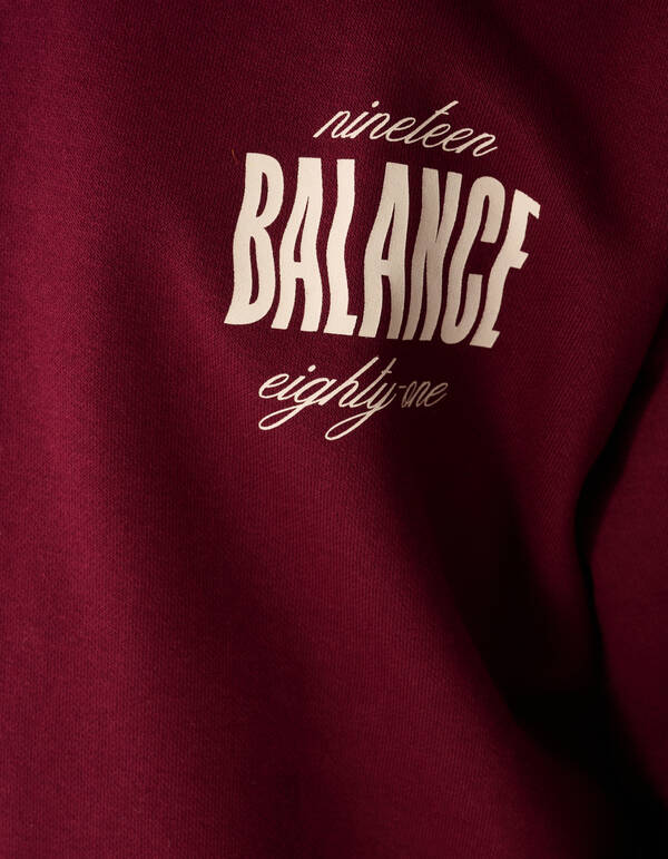 Balance Artwork Hoodie Donkerrood SHOEBY GIRLS