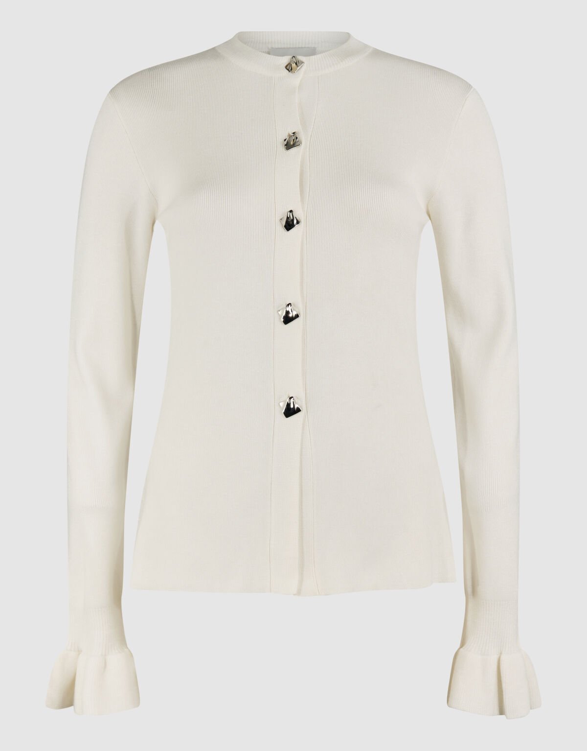 Ruffle mouw Vest Gebroken Wit SHOEBY WOMEN