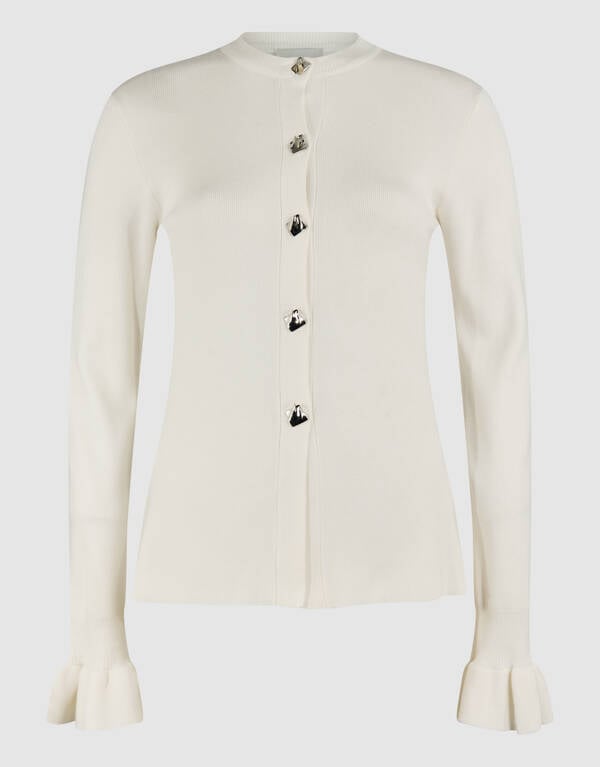 Ruffle Vest Gebroken Wit SHOEBY WOMEN