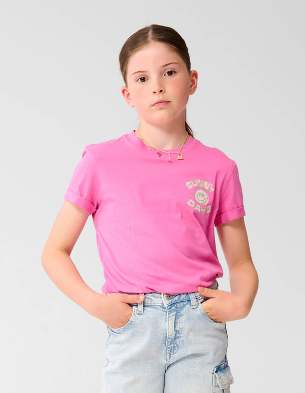 Sunny Artwork T-shirt Roze SHOEBY GIRLS