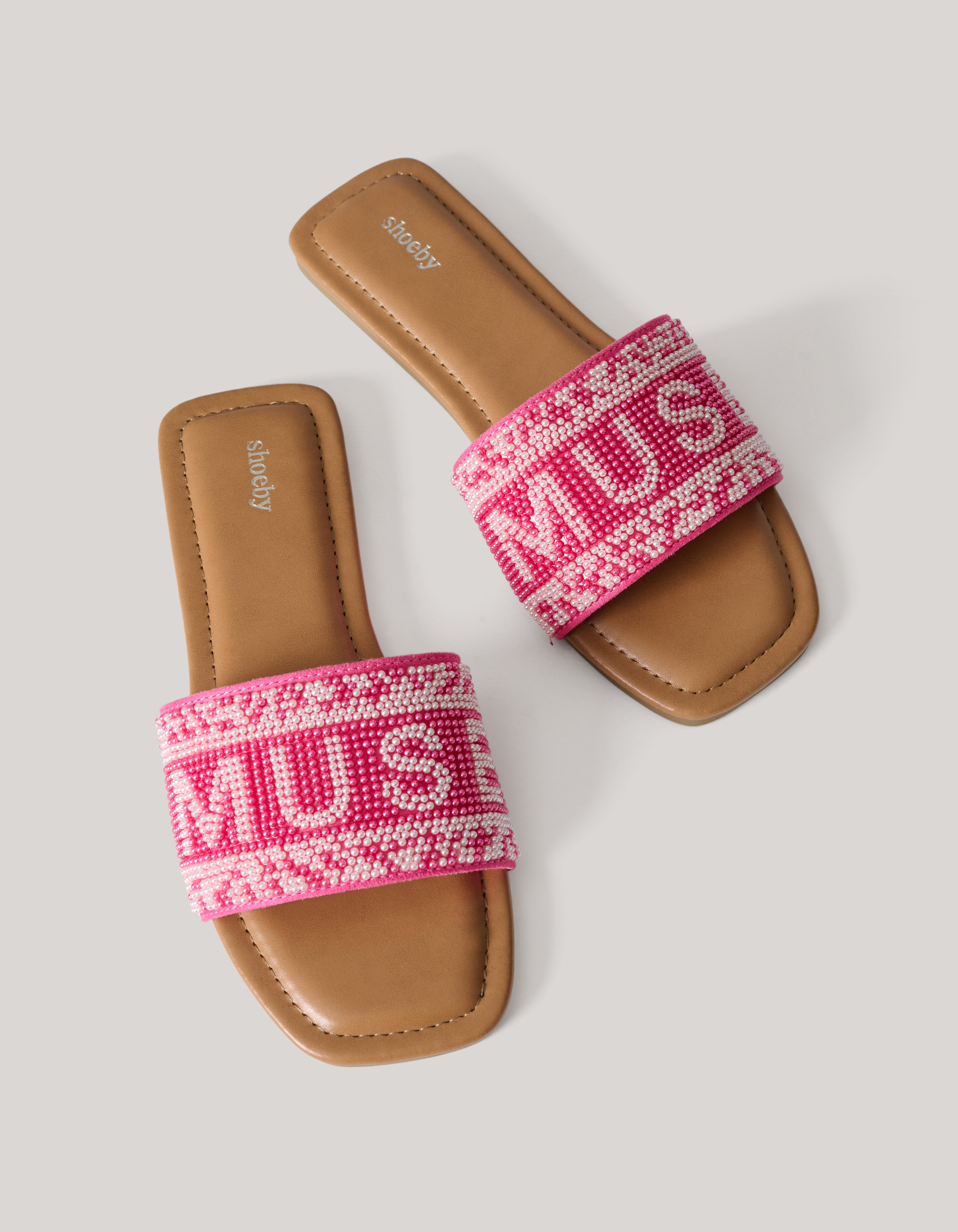 Beaded Slipper Roze SHOEBY SHOES