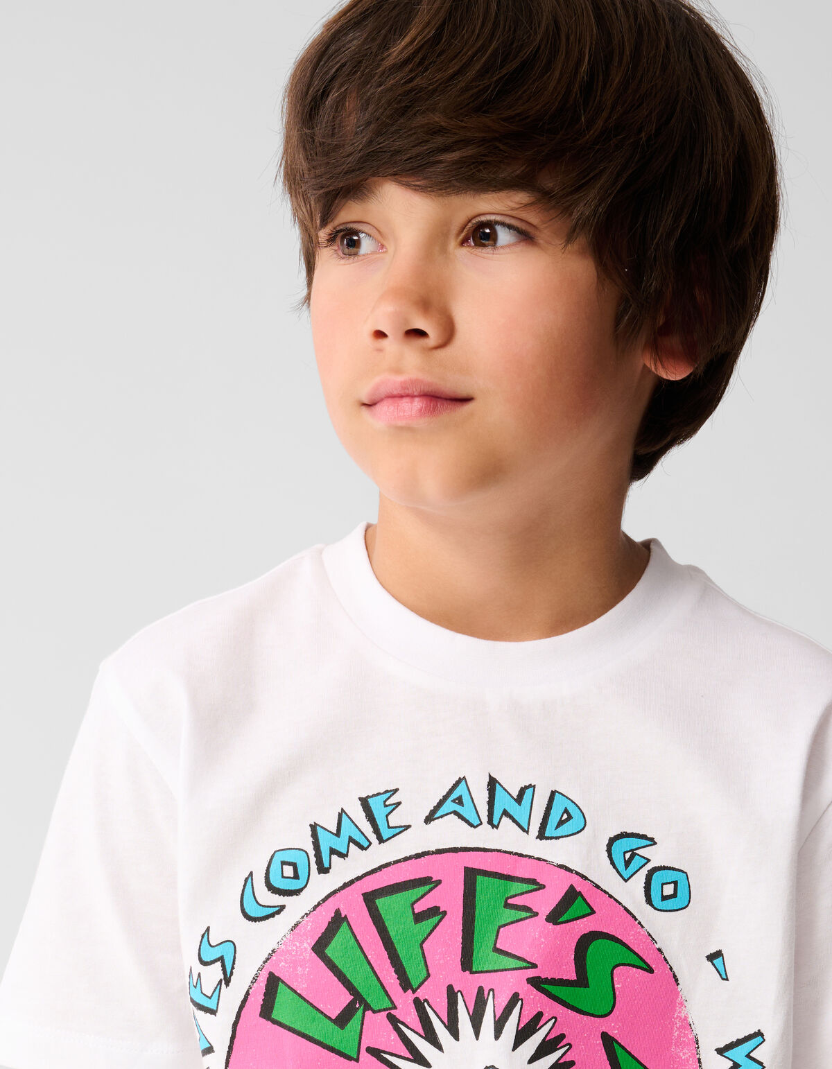 Beach Artwork T-shirt Wit SHOEBY BOYS