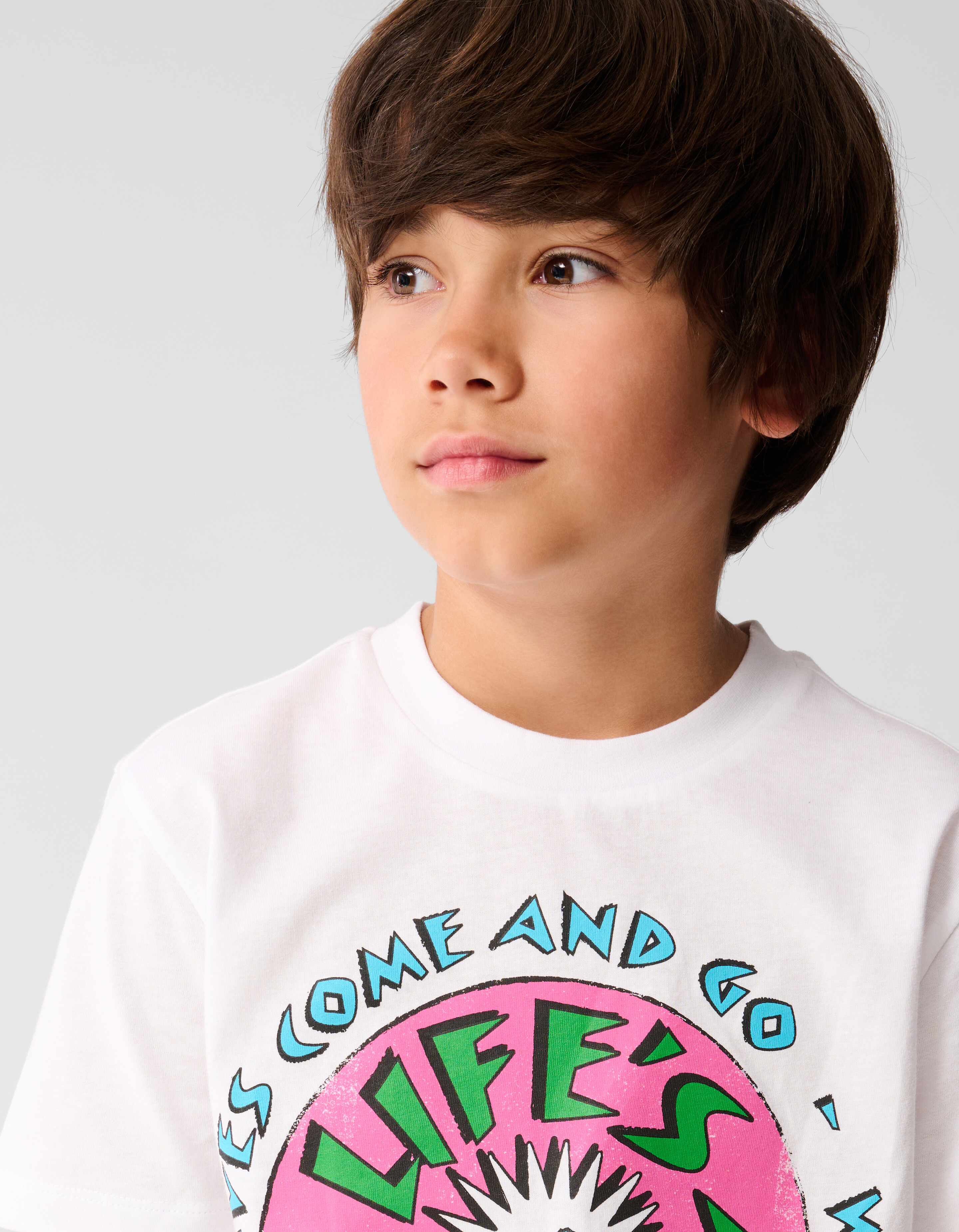 Beach Artwork T-shirt Wit SHOEBY BOYS