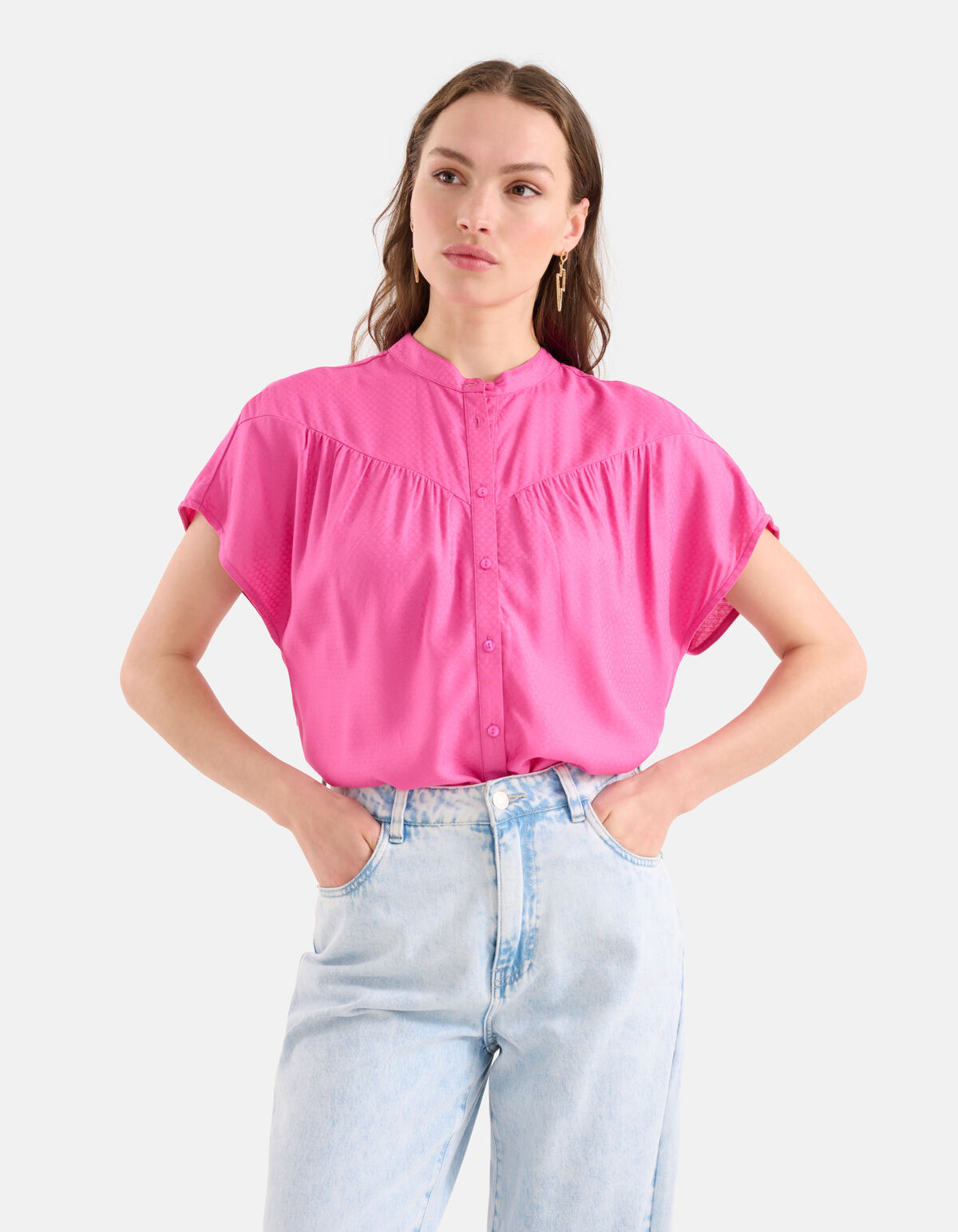 Relaxed Fit Top Roze SHOEBY WOMEN
