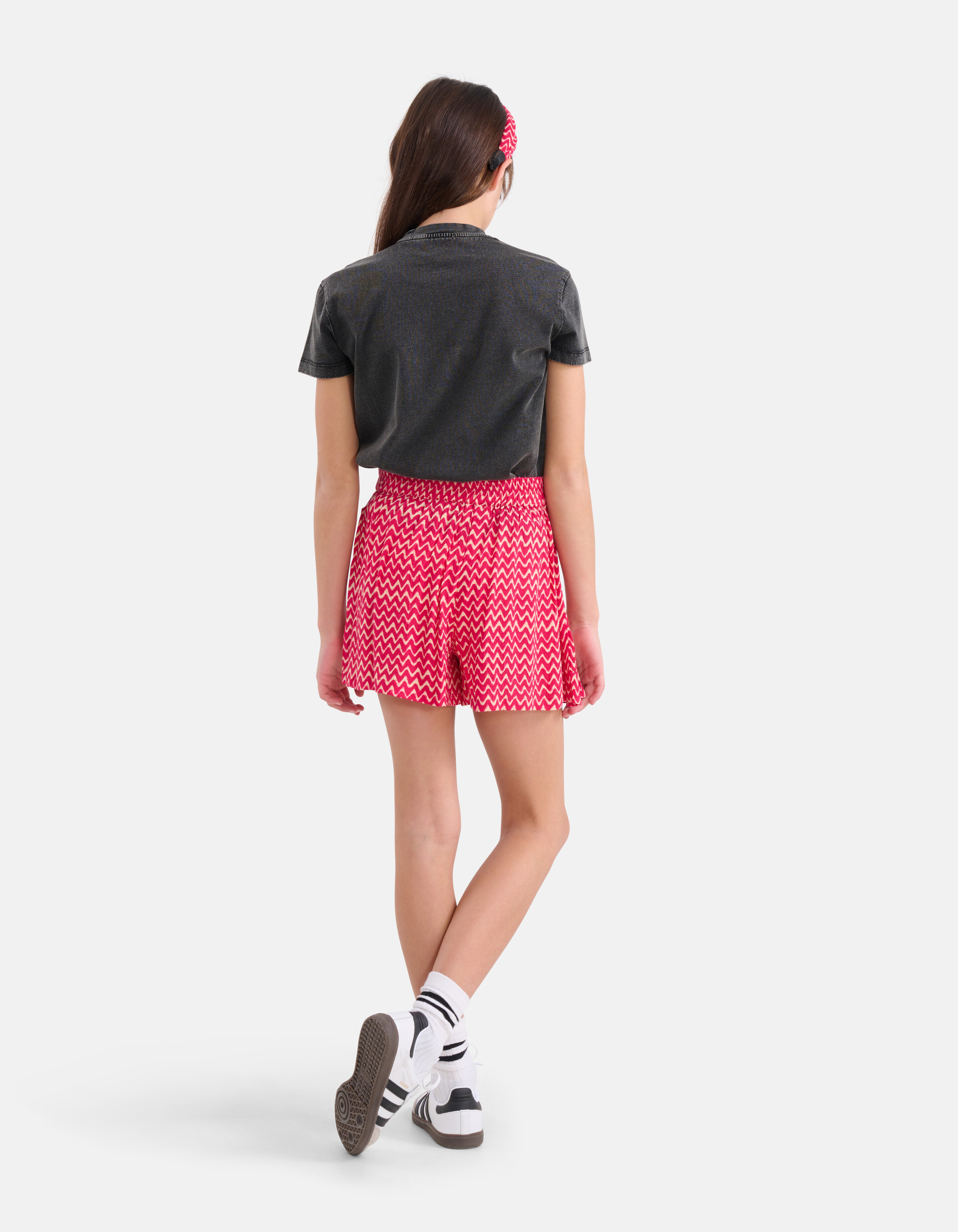 Printed Crinkle Skort Roze SHOEBY GIRLS