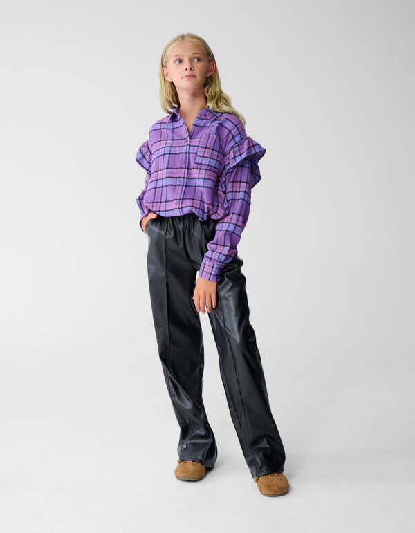 Wide Leg Broek Zwart SHOEBY GIRLS