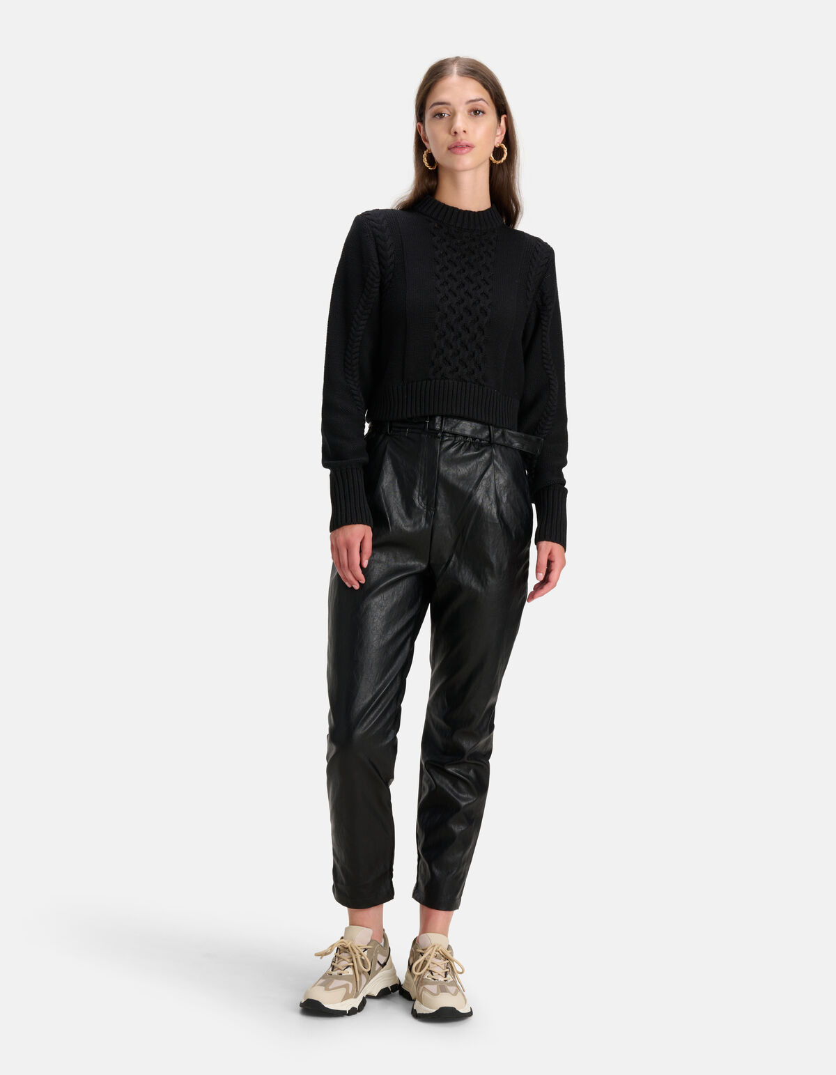 Cropped Cable Knit SHOEBY WOMEN