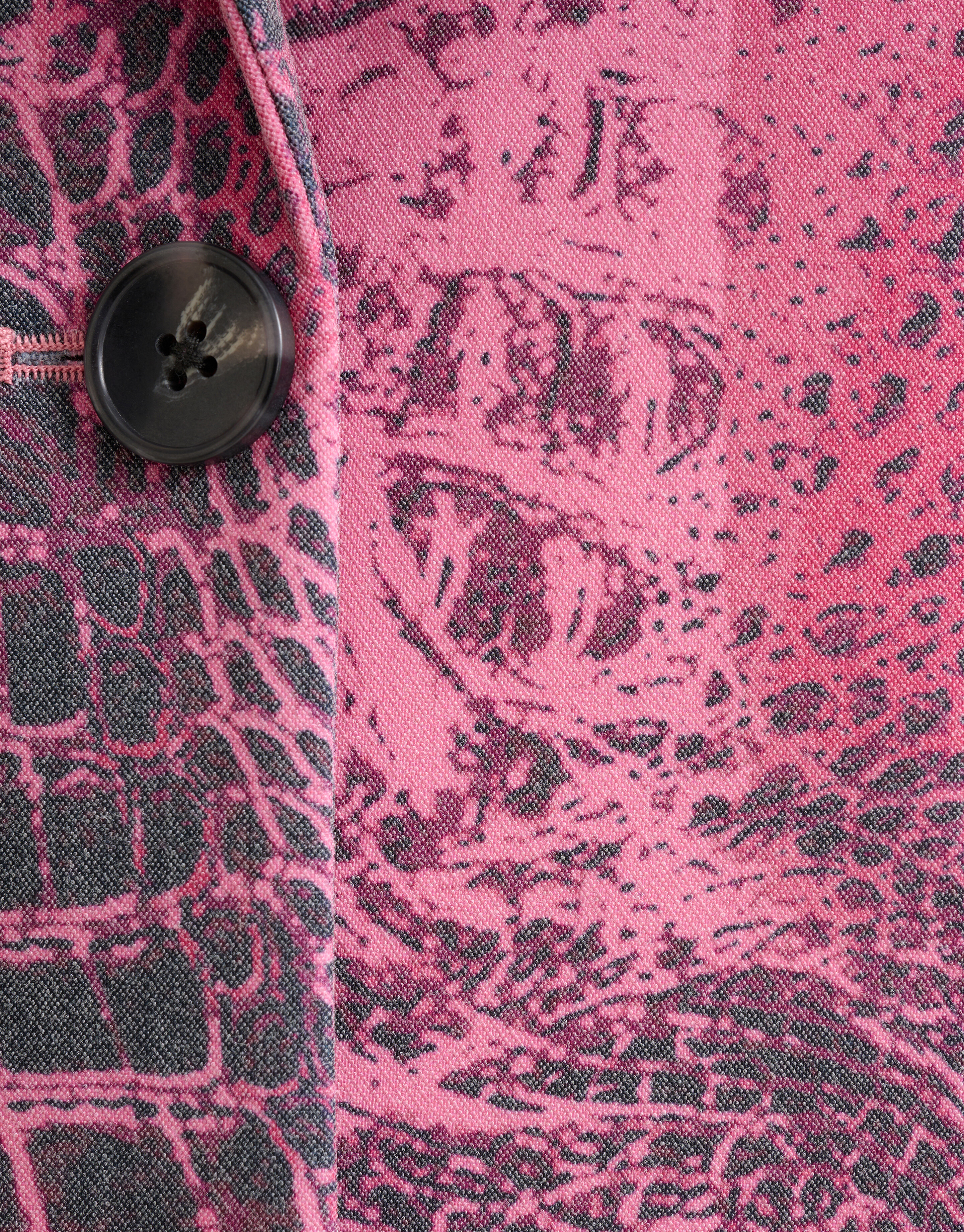 Oversized Croco Print Blazer Roze SHOEBY WOMEN