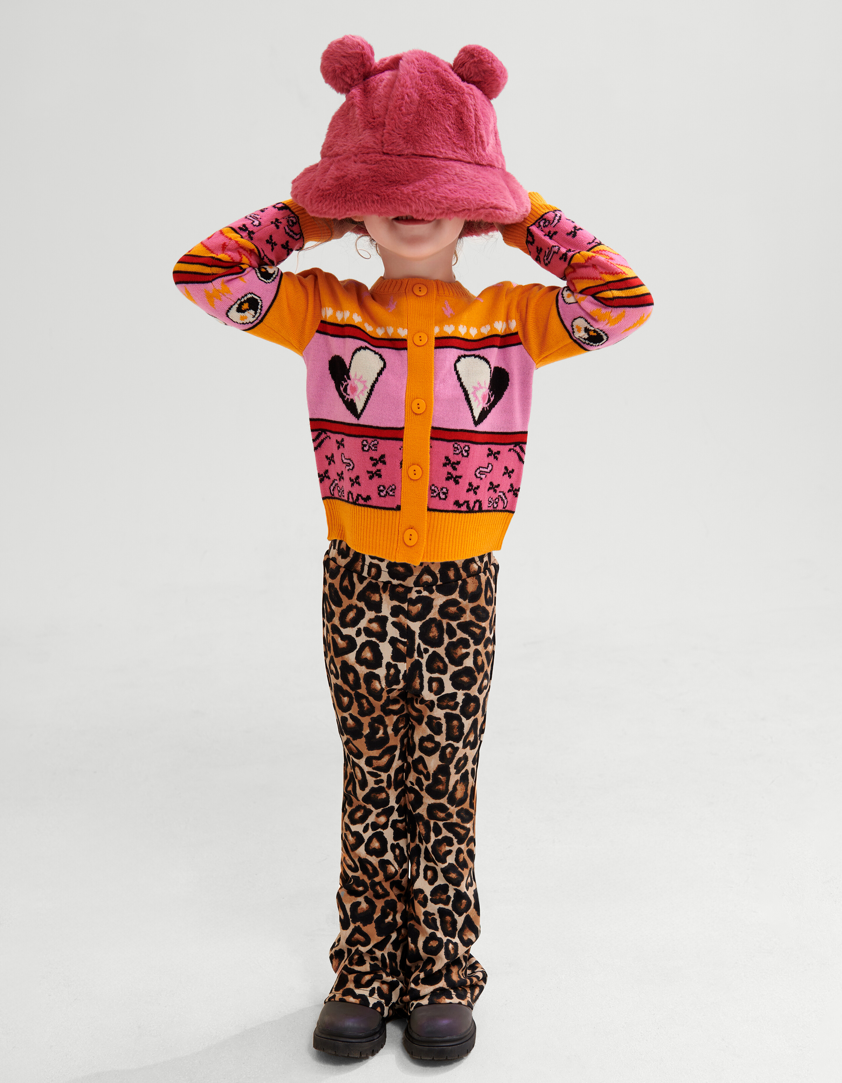 Grafisch Vest Oranje SHOEBY GIRLS