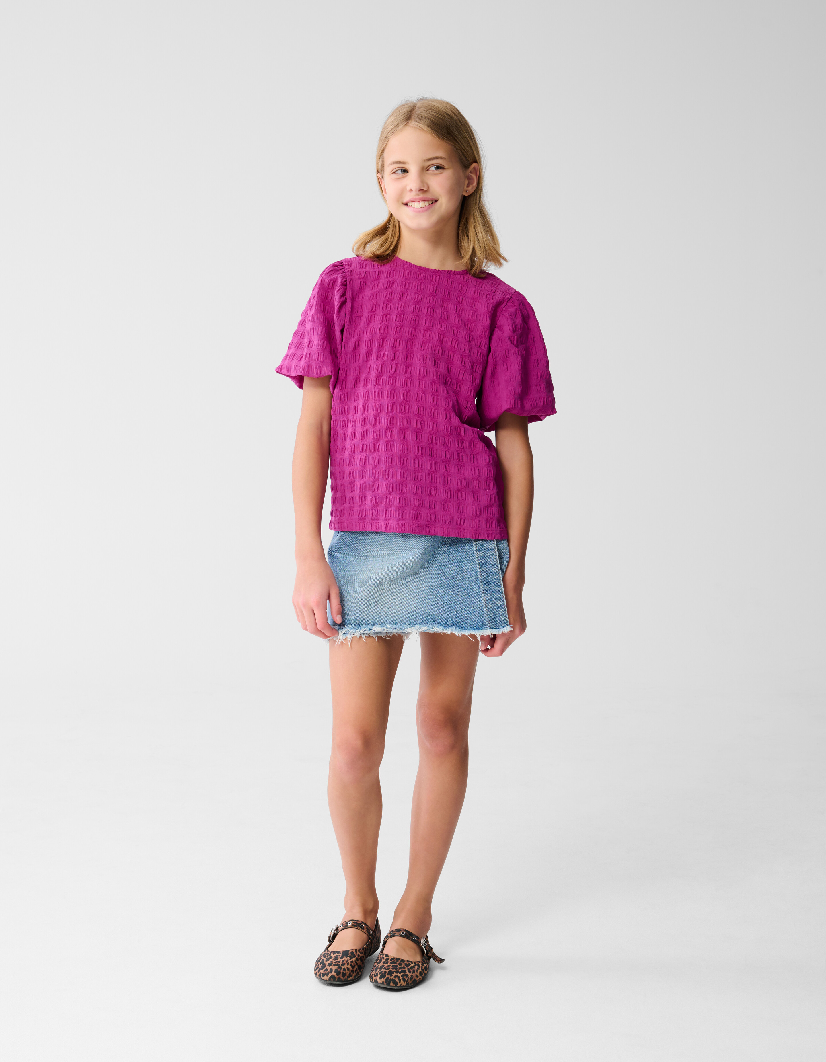 Crinkle Strik Top Roze SHOEBY GIRLS