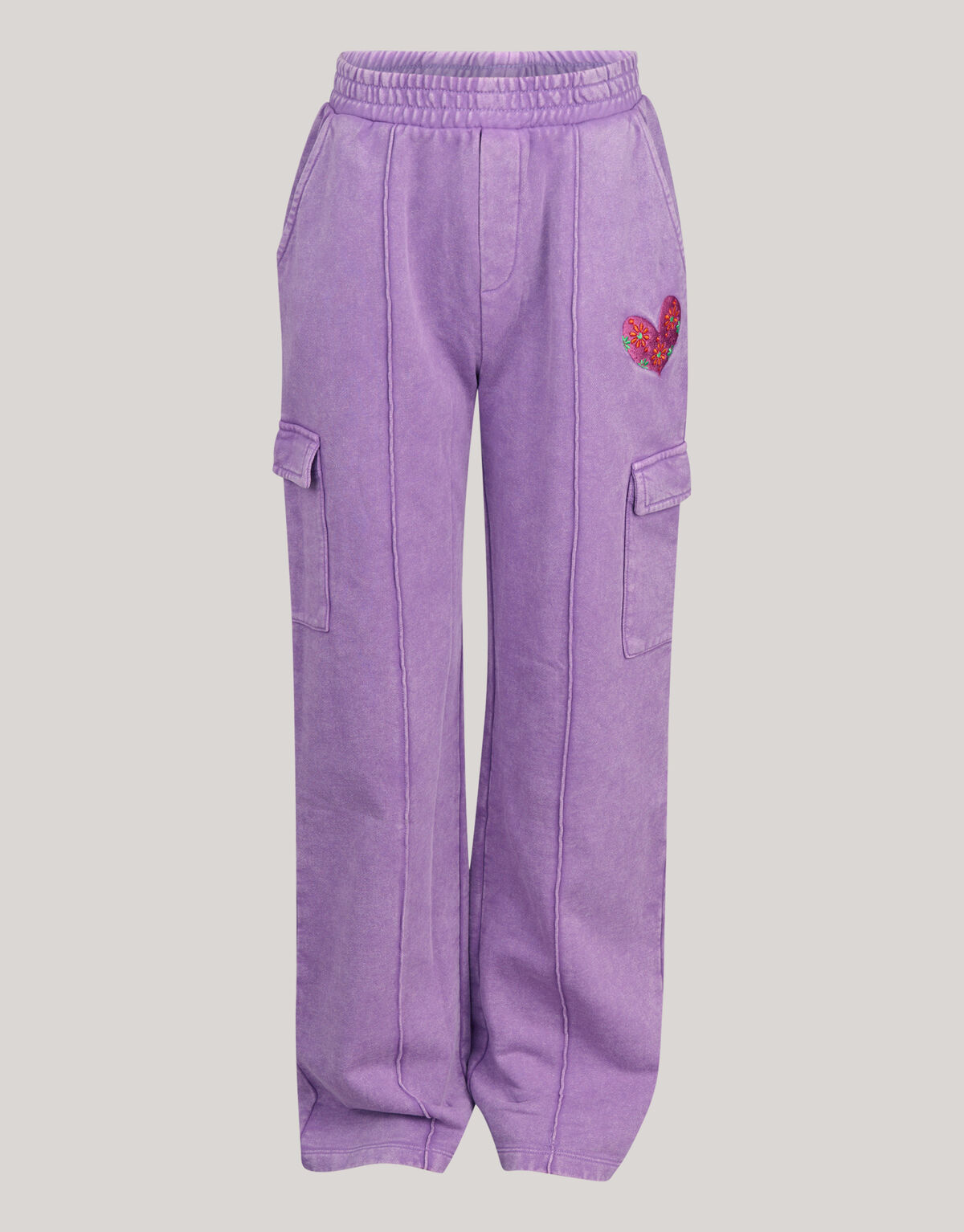 Cargo Wide Leg Broek Paars SHOEBY GIRLS