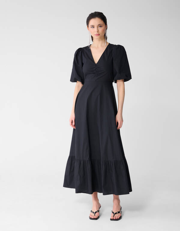 Poplin Maxi Jurk Zwart SHOEBY WOMEN