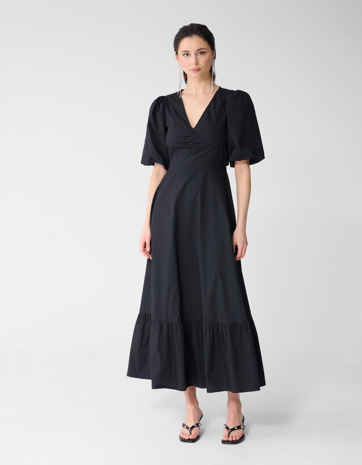 Poplin Maxi Jurk Zwart SHOEBY WOMEN