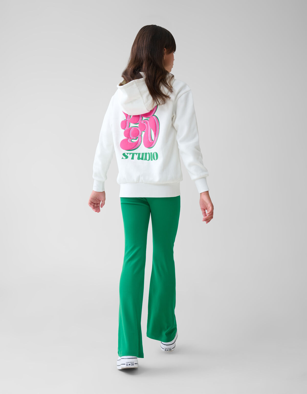 Artwork Hoodie Gebroken Wit SHOEBY GIRLS