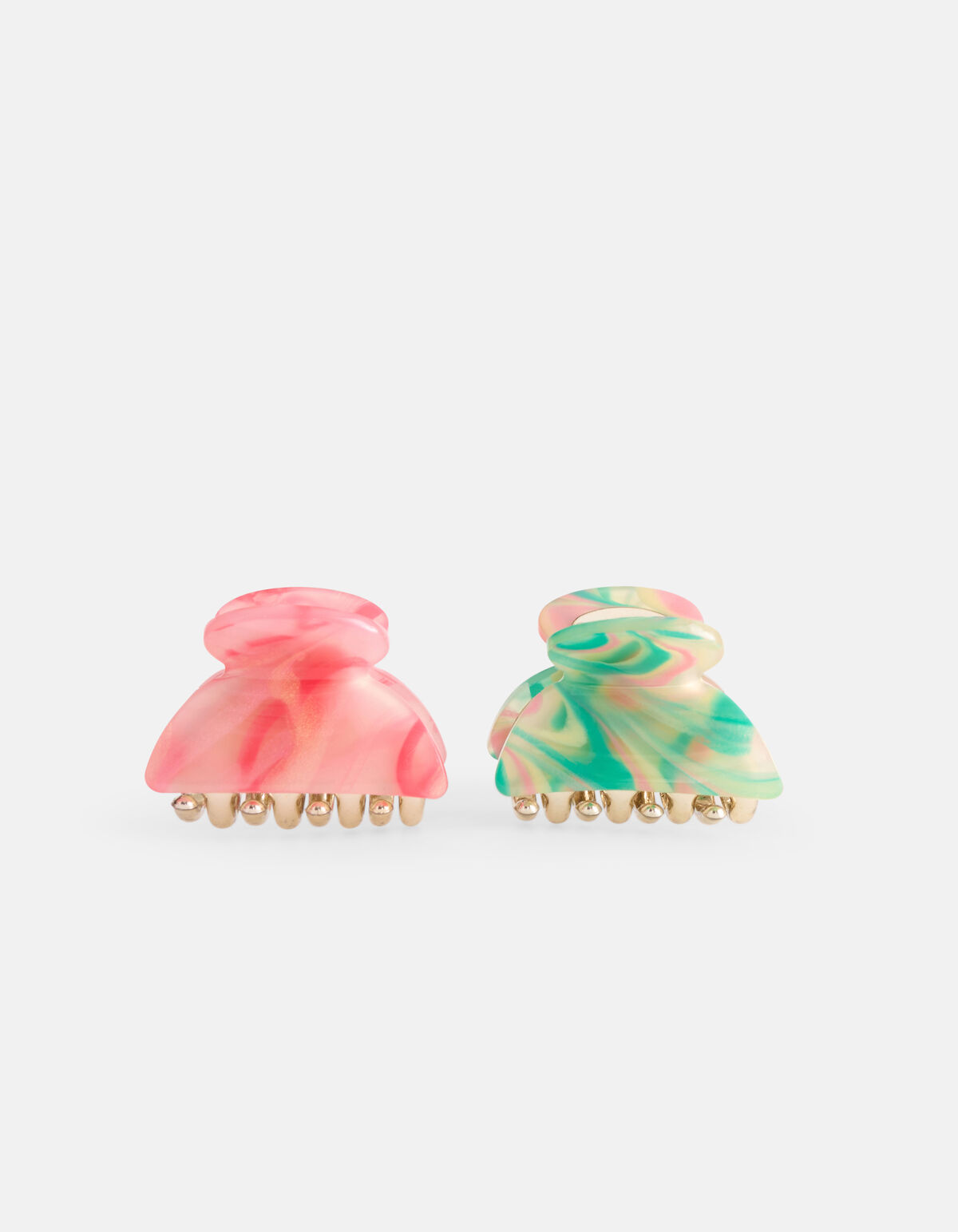 Haarclip Set Roze/Groen SHOEBY ACCESSOIRES