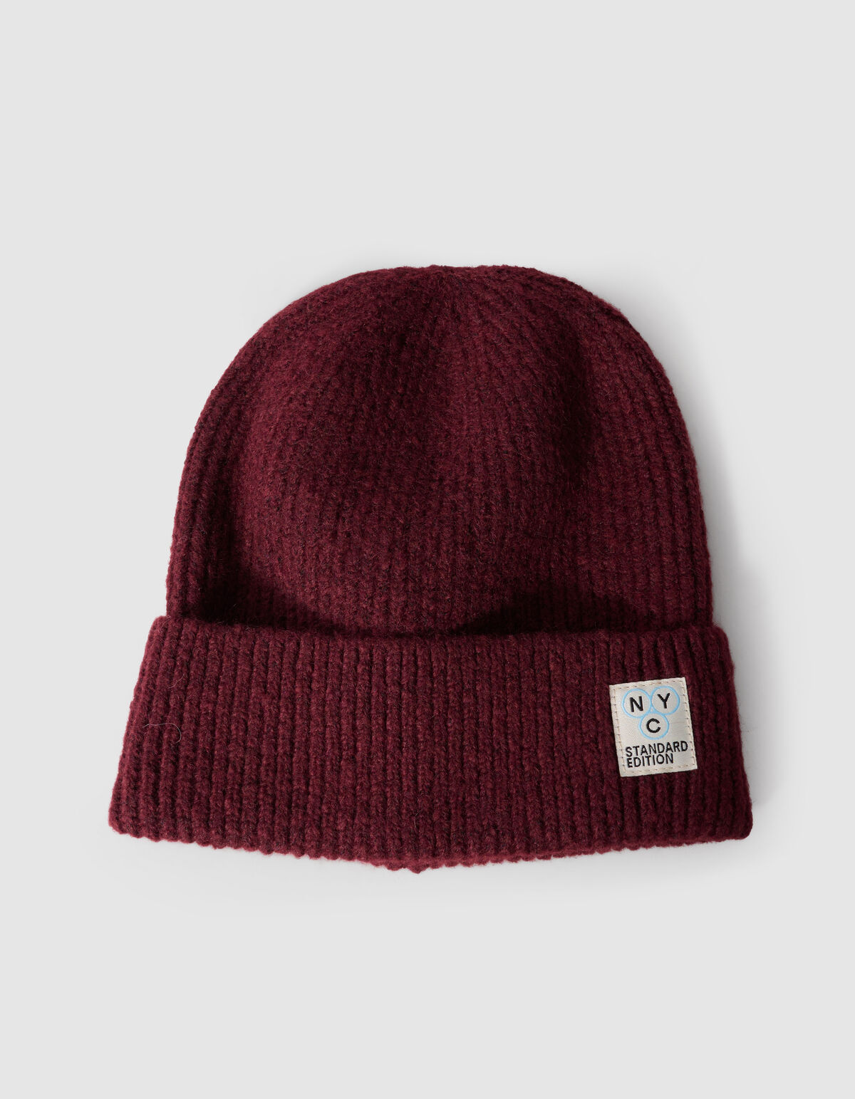 Gebreide Beanie Donkerrood SHOEBY ACCESSOIRES