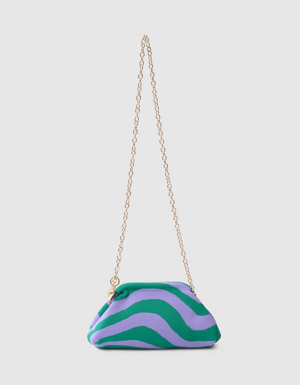 Knitted Clutch Tas Groen SHOEBY ACCESSOIRES