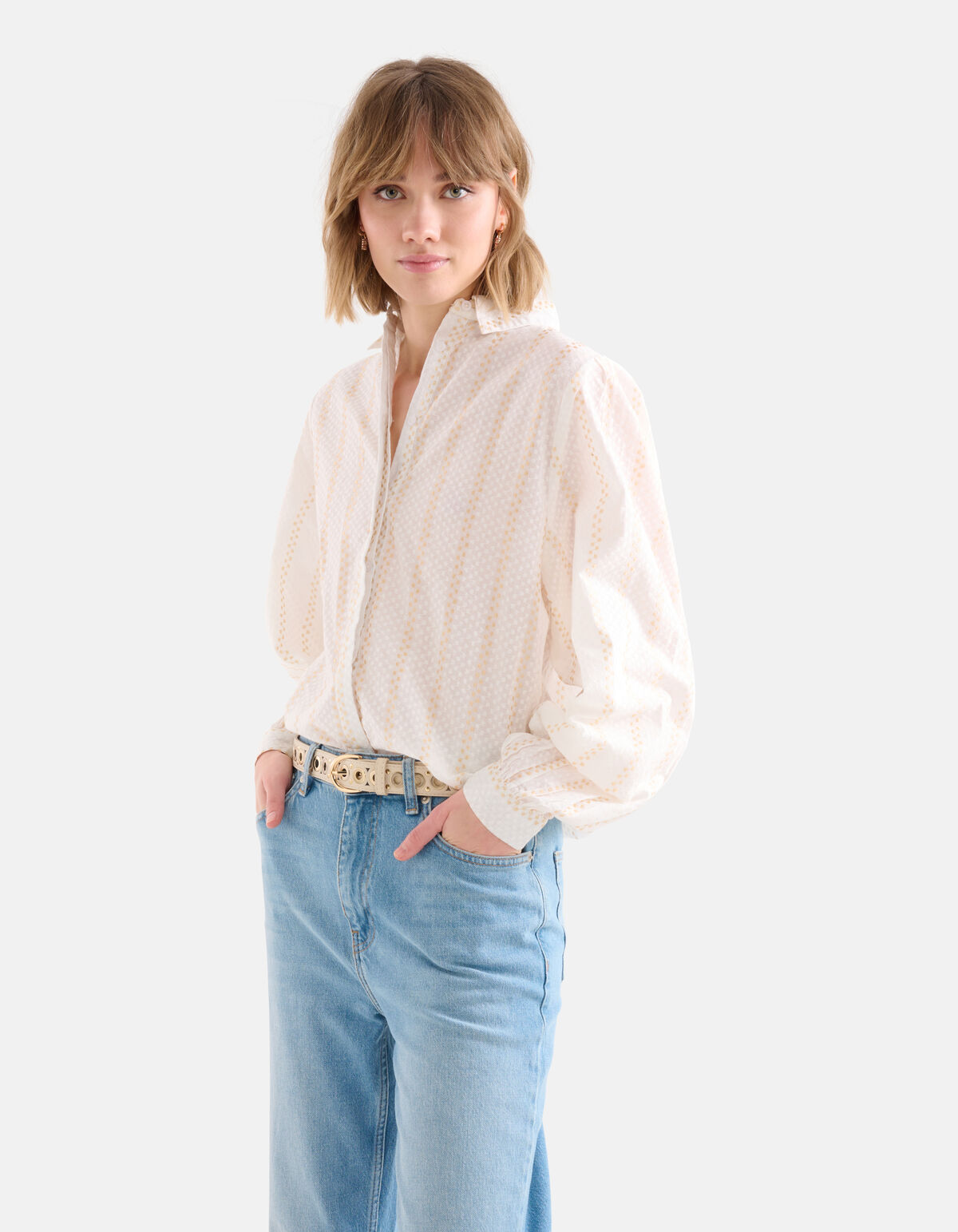 Eyelet Riem Gebroken Wit SHOEBY ACCESSOIRES