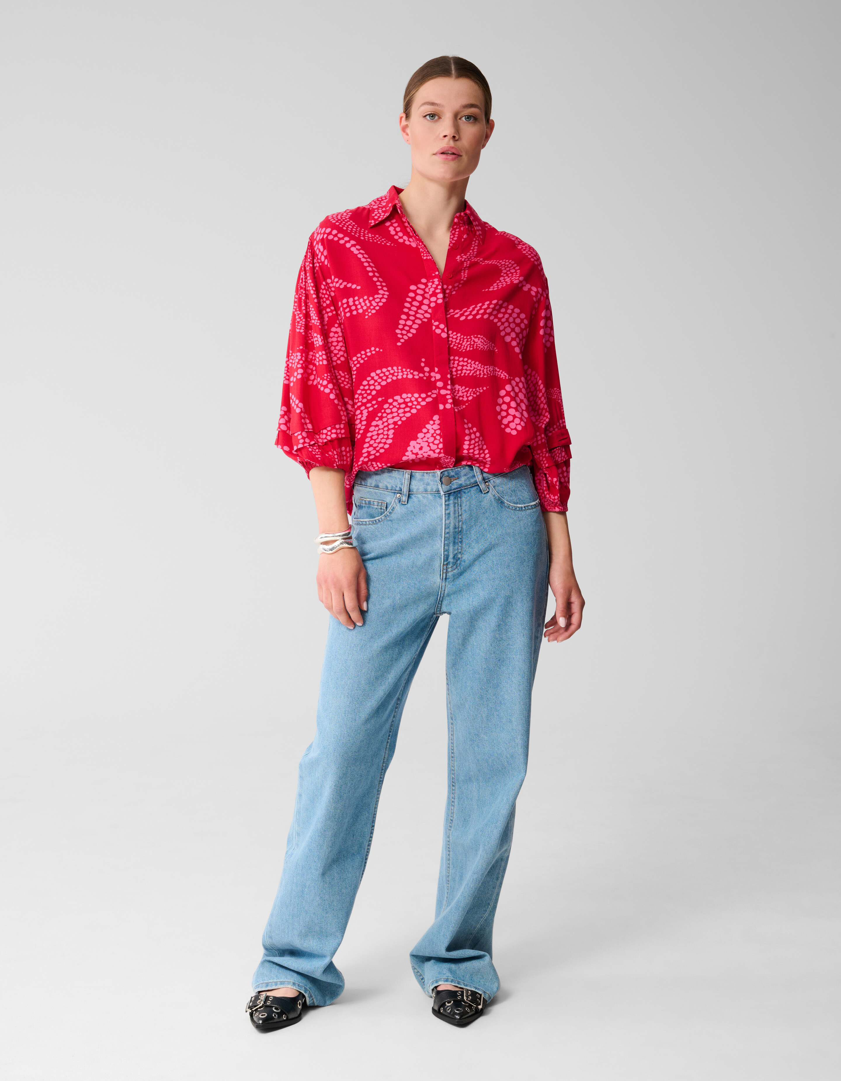 Printed Blouse Rood SHOEBY WOMEN