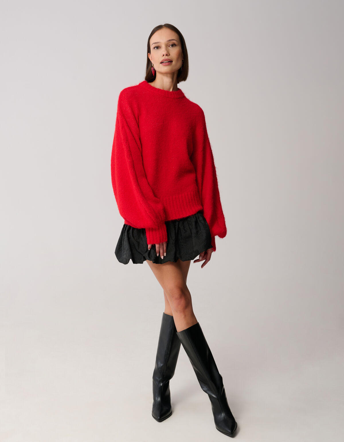 Harige Oversized Trui Rood SHOEBY WOMEN