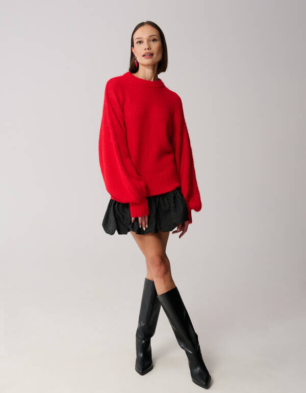 Harige Oversized Trui Rood SHOEBY WOMEN