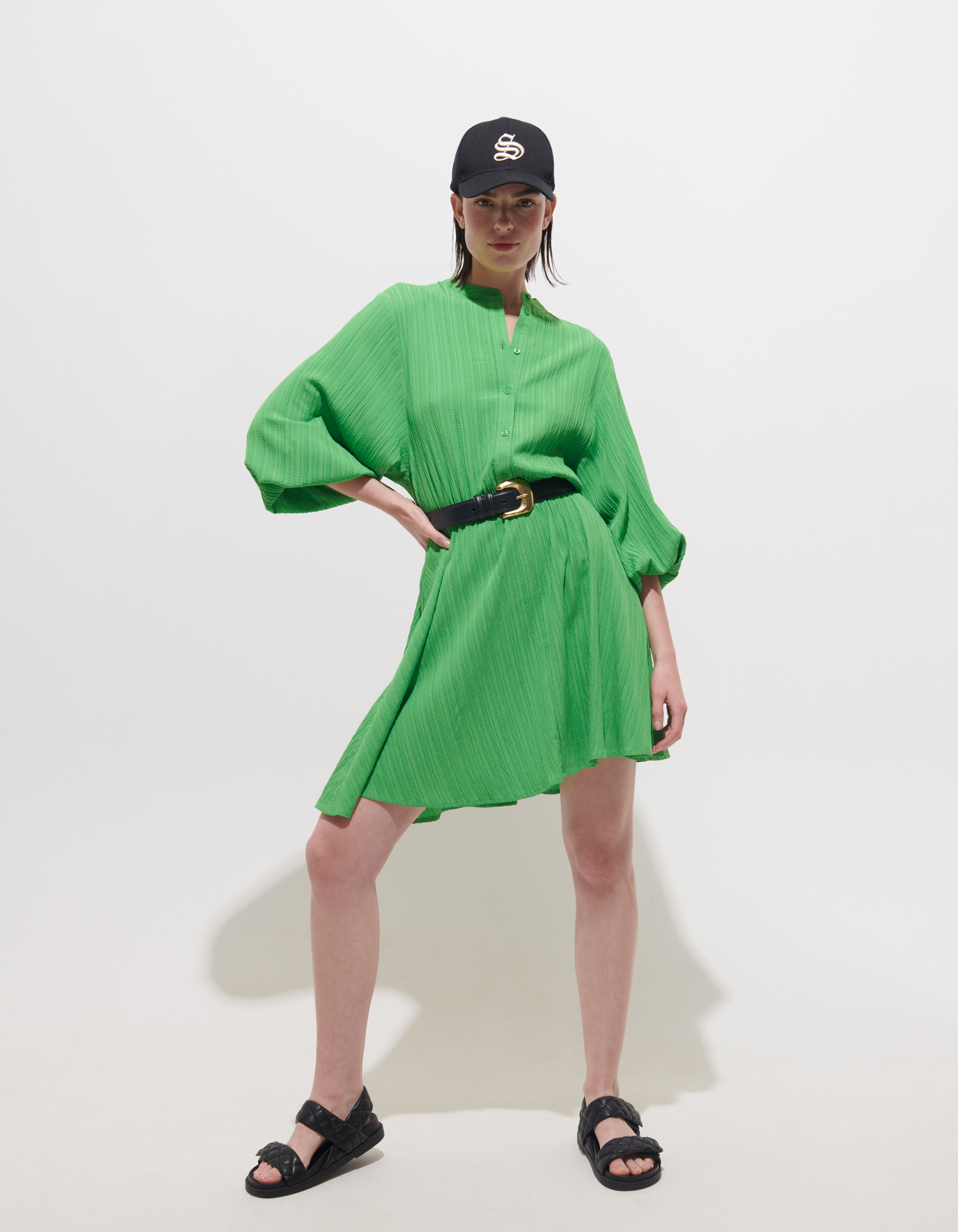 Structuur Jurk Groen SHOEBY WOMEN