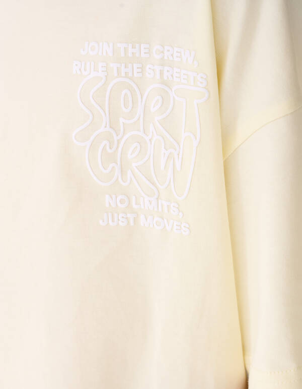 Sport Crew Artwork T-shirt Lichtgeel SHOEBY BOYS