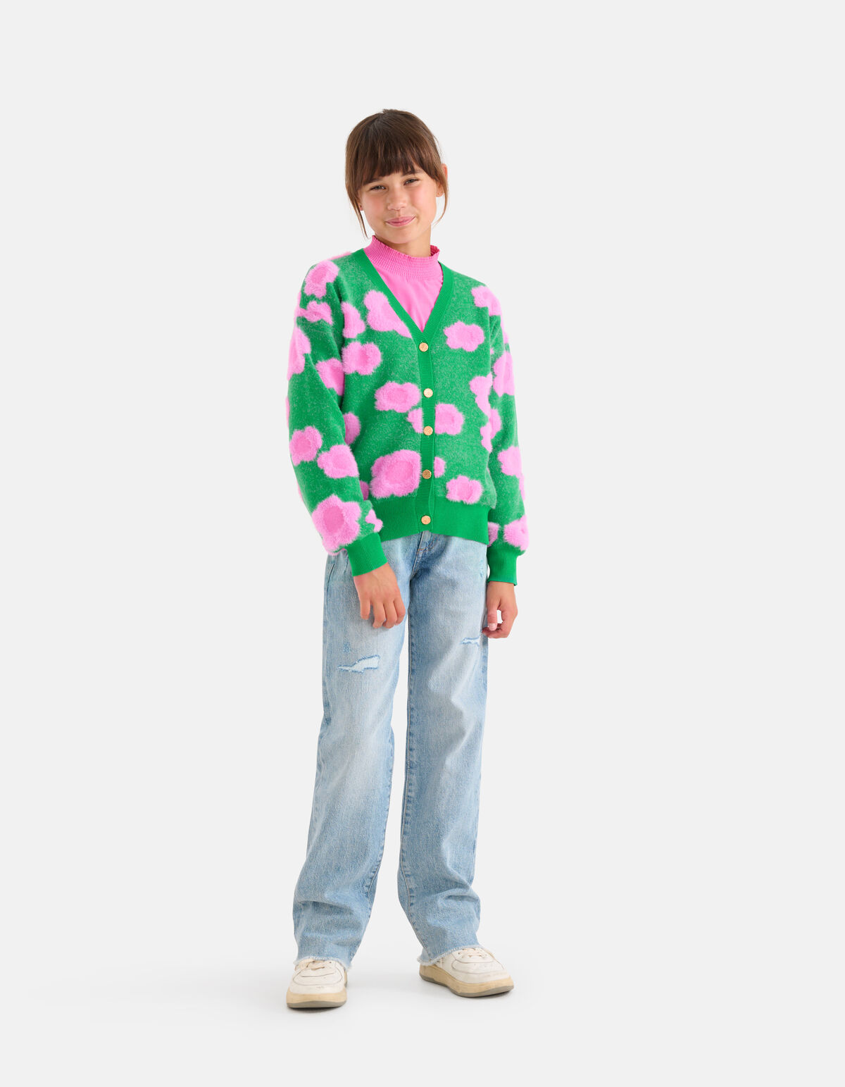 Bloemenprint Vest Groen SHOEBY GIRLS