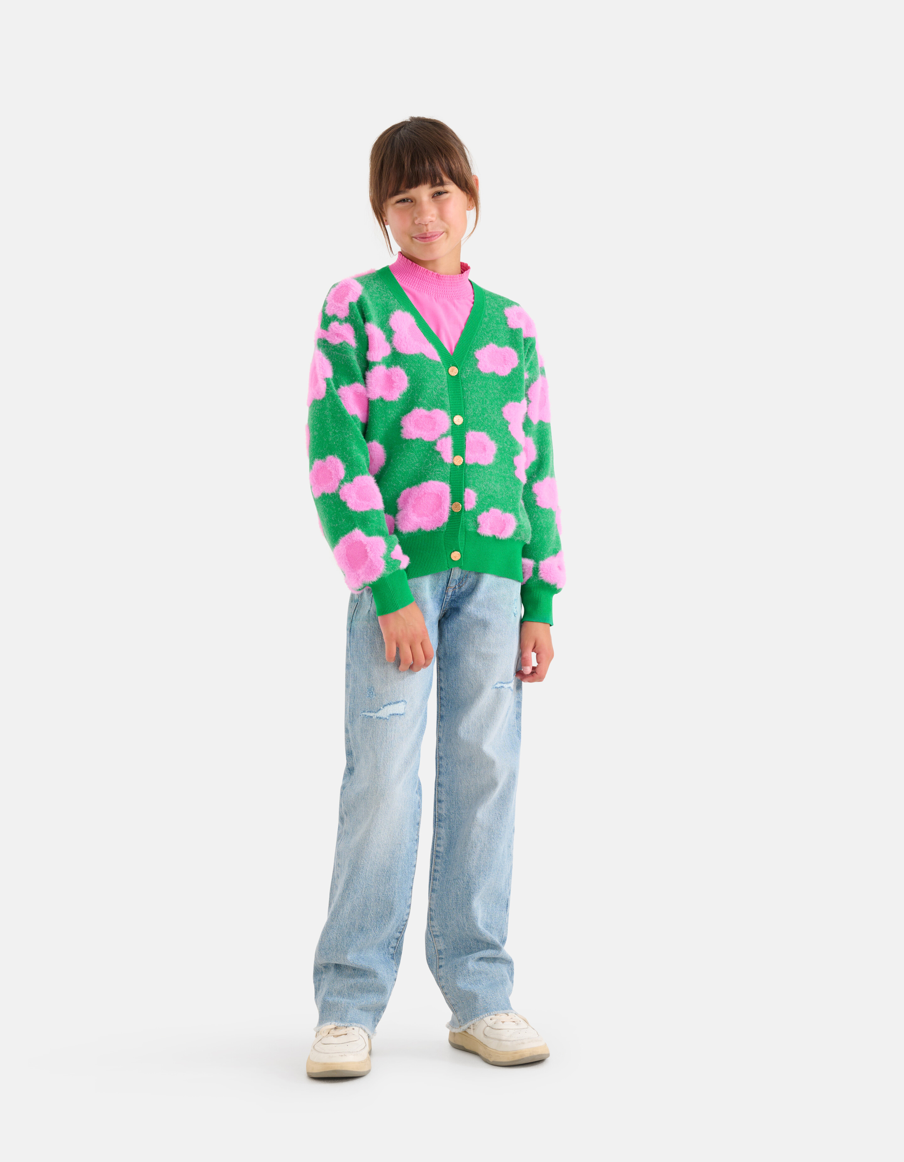 Bloemenprint Vest Groen SHOEBY GIRLS
