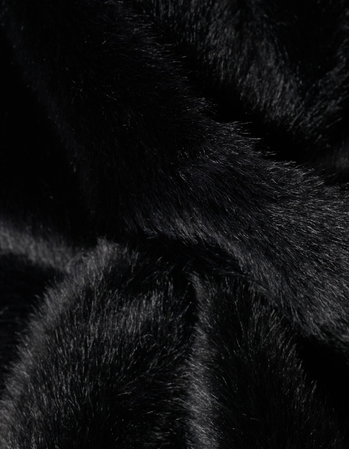 Faux Fur Triangle Sjaal Zwart SHOEBY ACCESSOIRES