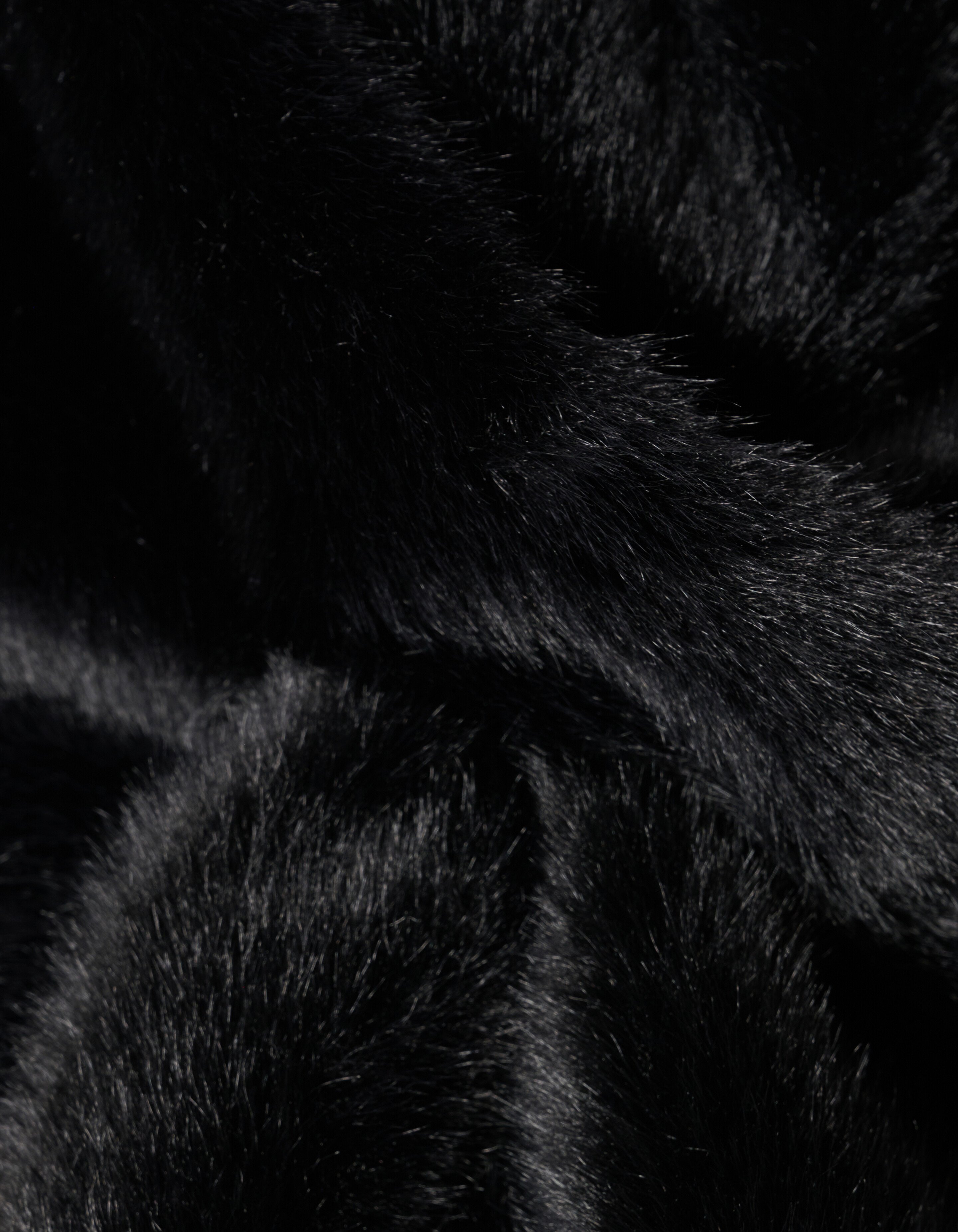 Faux Fur Triangle Sjaal Zwart SHOEBY ACCESSOIRES