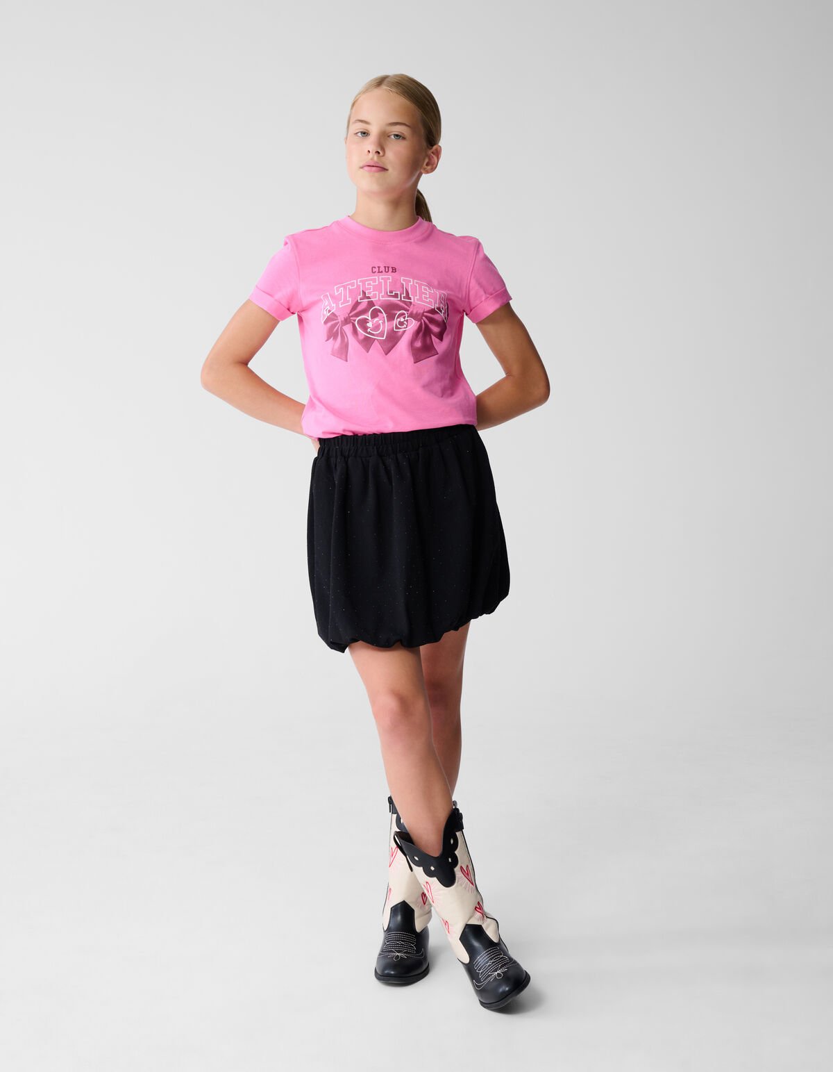 Strass Balloon Mini Rok Zwart SHOEBY GIRLS
