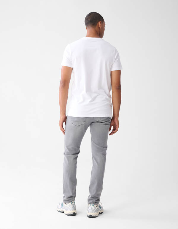 Basis V-hals T-shirt Wit SHOEBY MEN