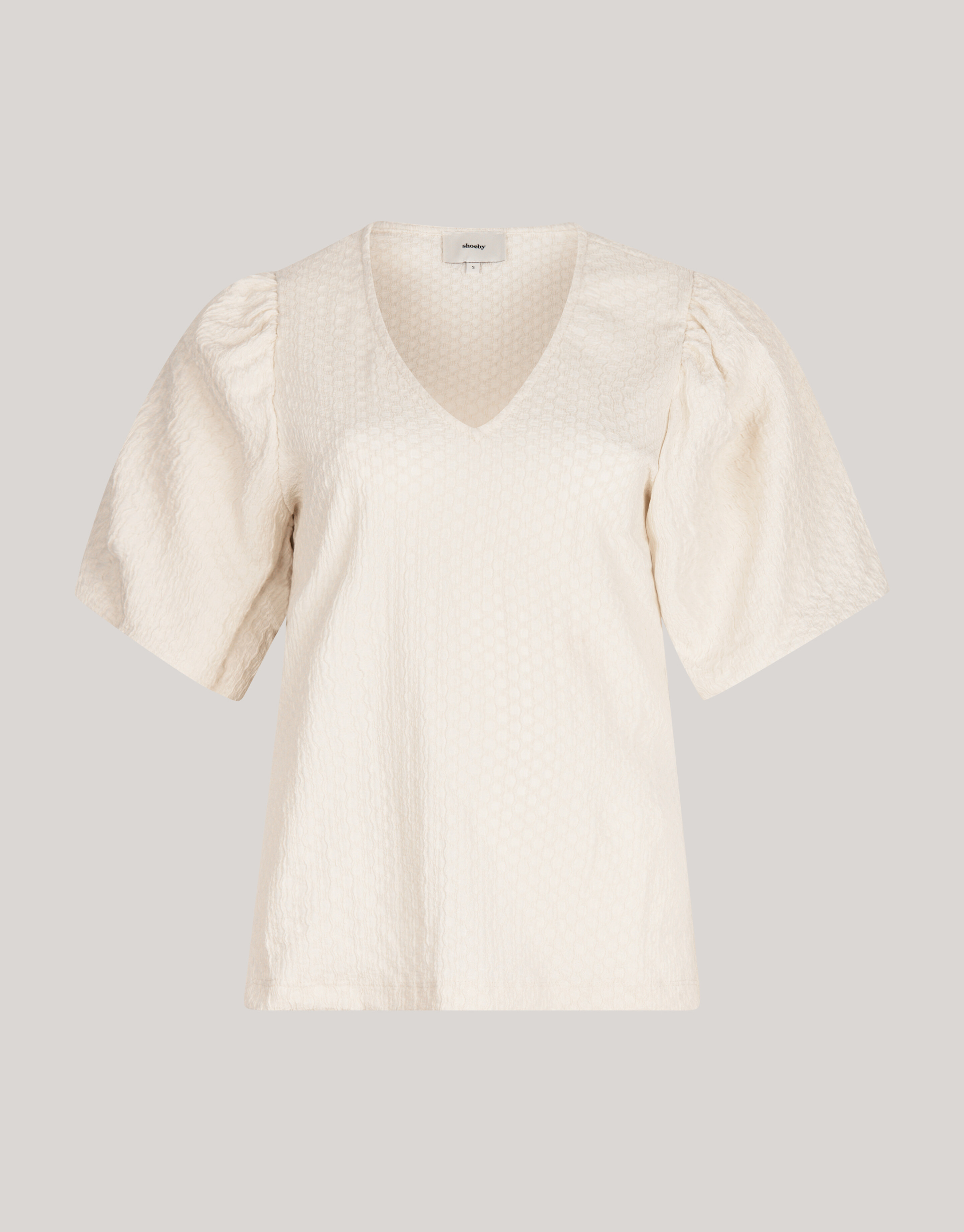 Crinkle T-shirt Gebroken Wit SHOEBY WOMEN