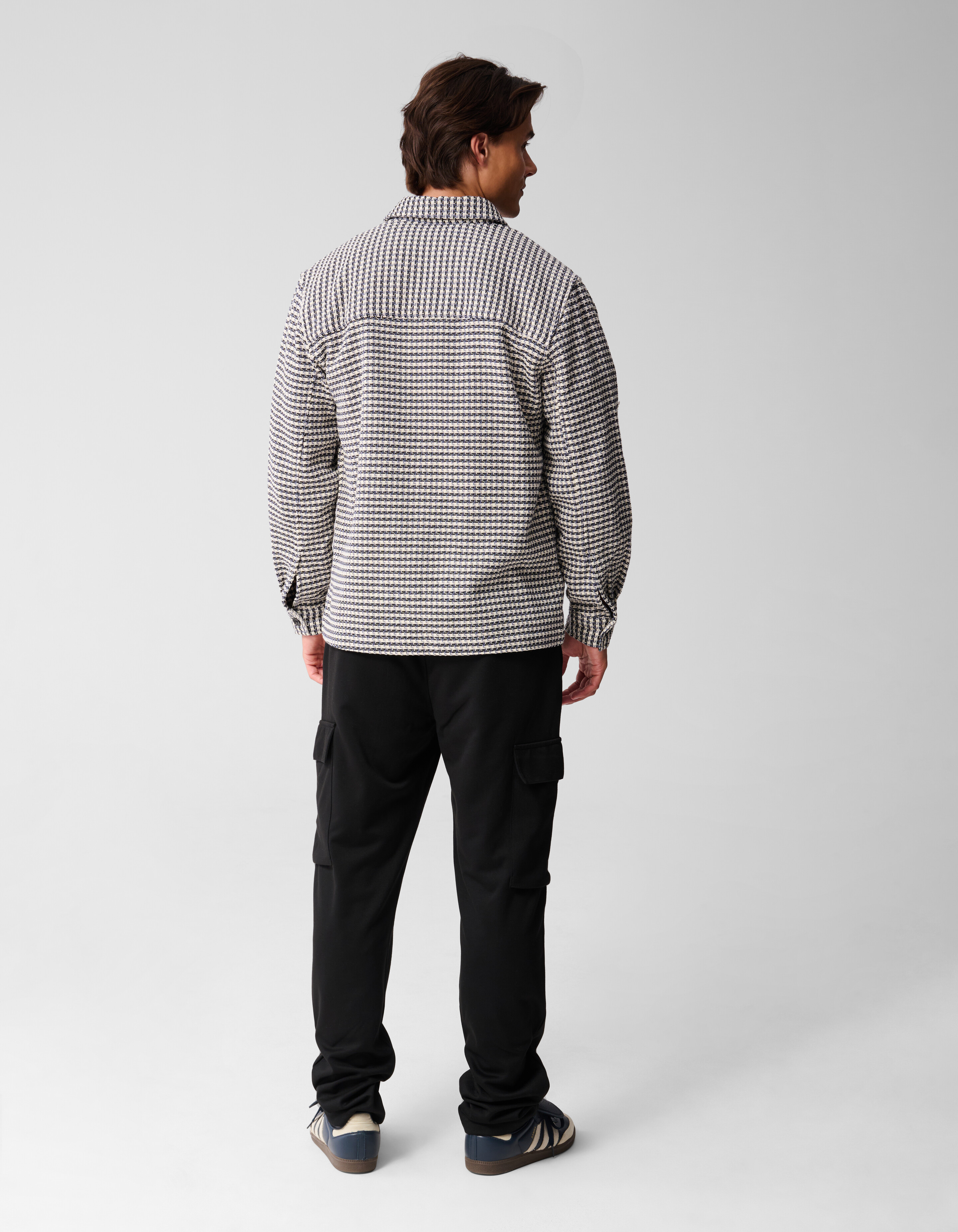 Pied De Poule Overshirt Zand SHOEBY MEN