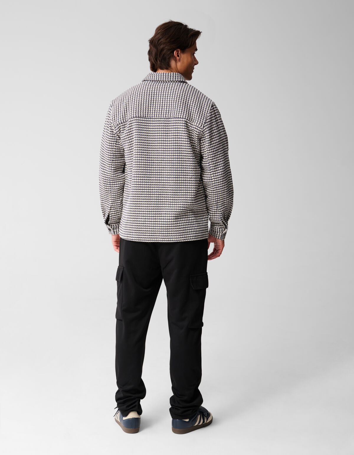 Pied De Poule Overshirt Zand SHOEBY MEN