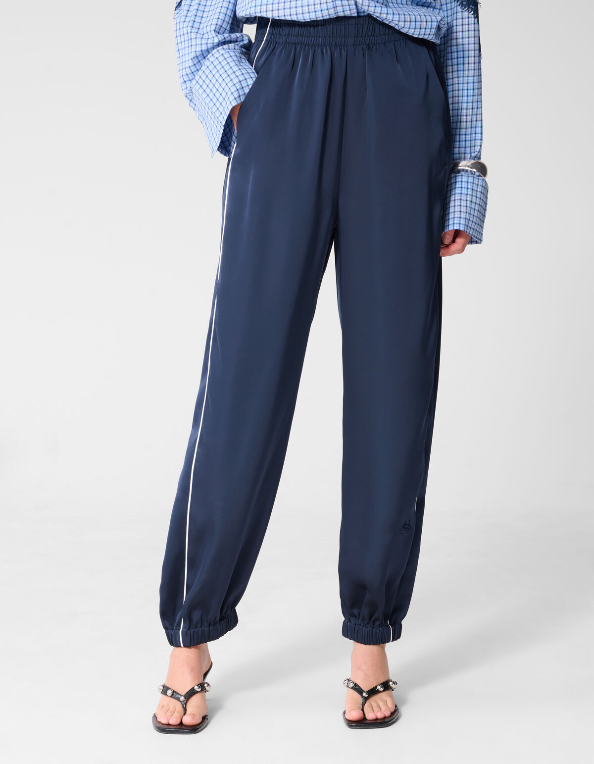 Satijnen Jogger Donkerblauw SHOEBY WOMEN